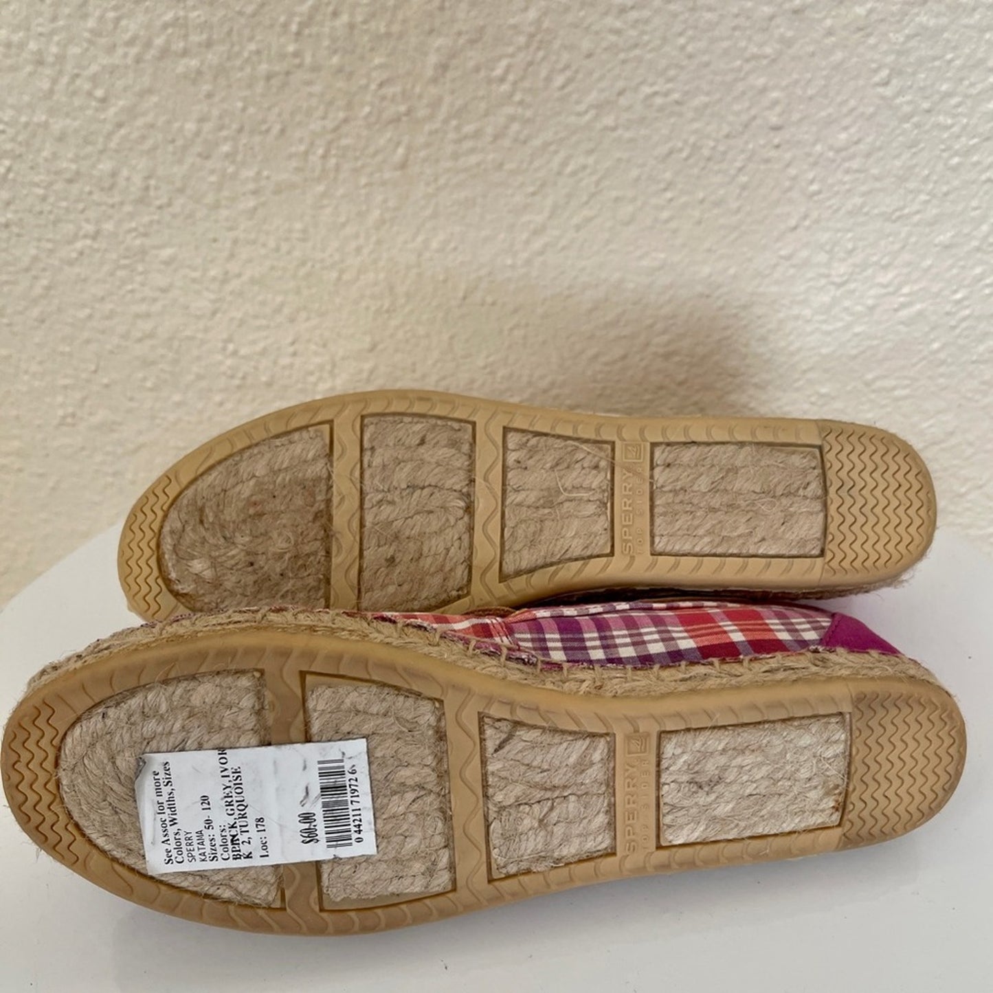 Sperry Top Sider Plaid Espadrille Boat Shoes