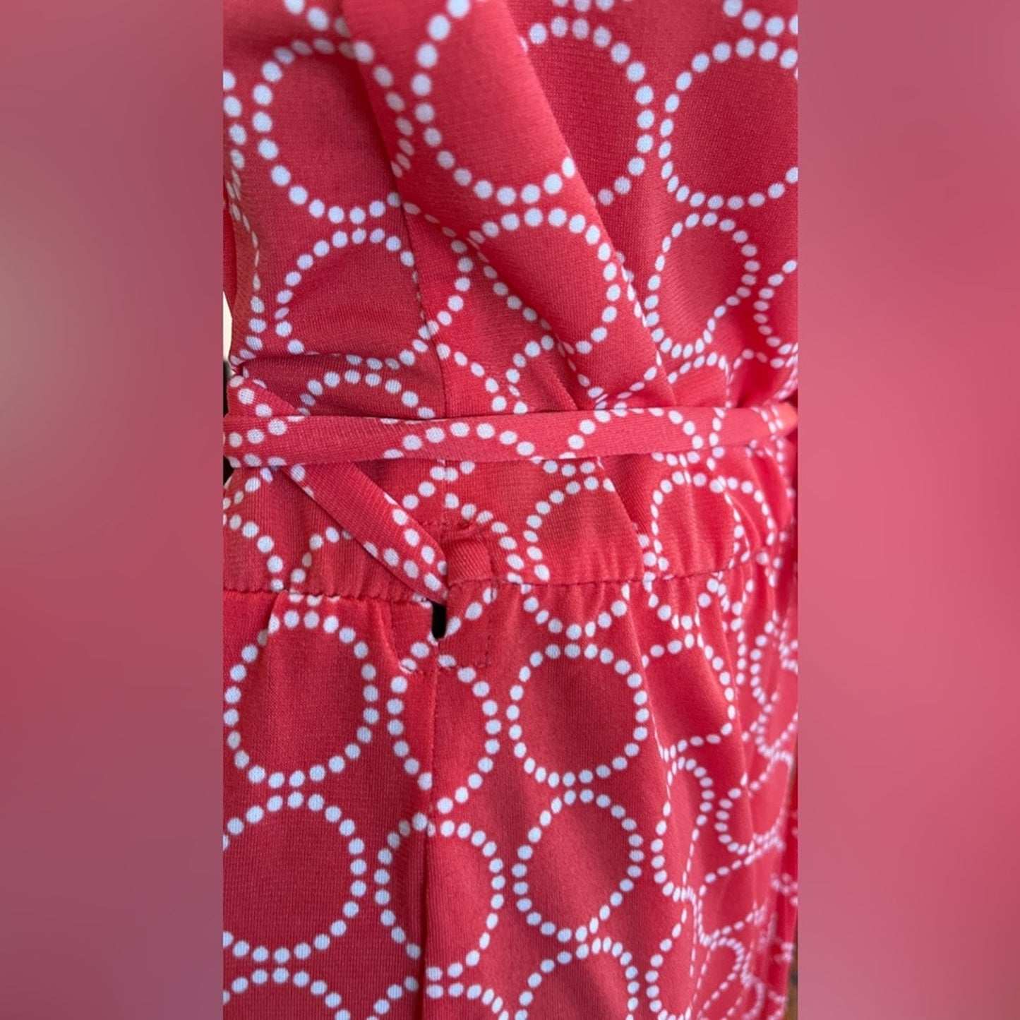 Banana Republic Coral Tie Wrap Dress