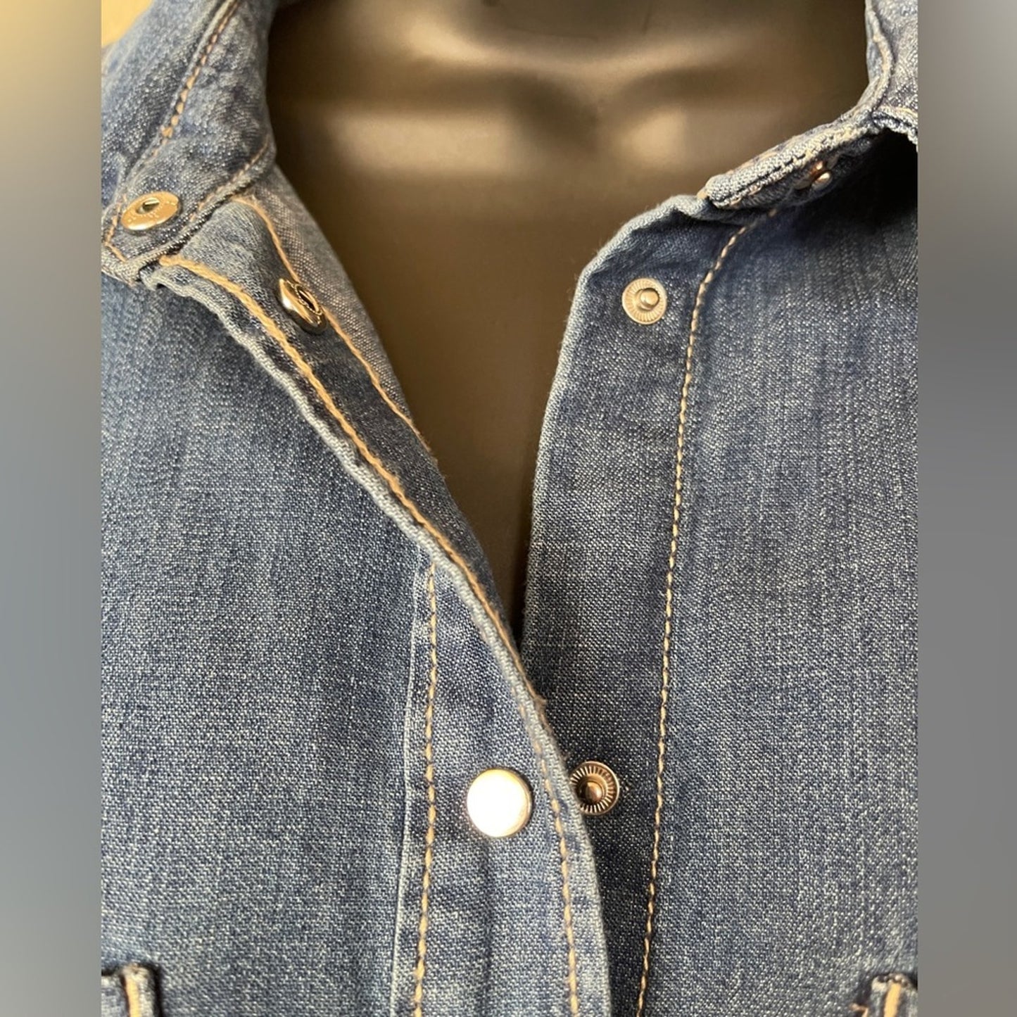 Divided H&M Denim Long Sleeve Top