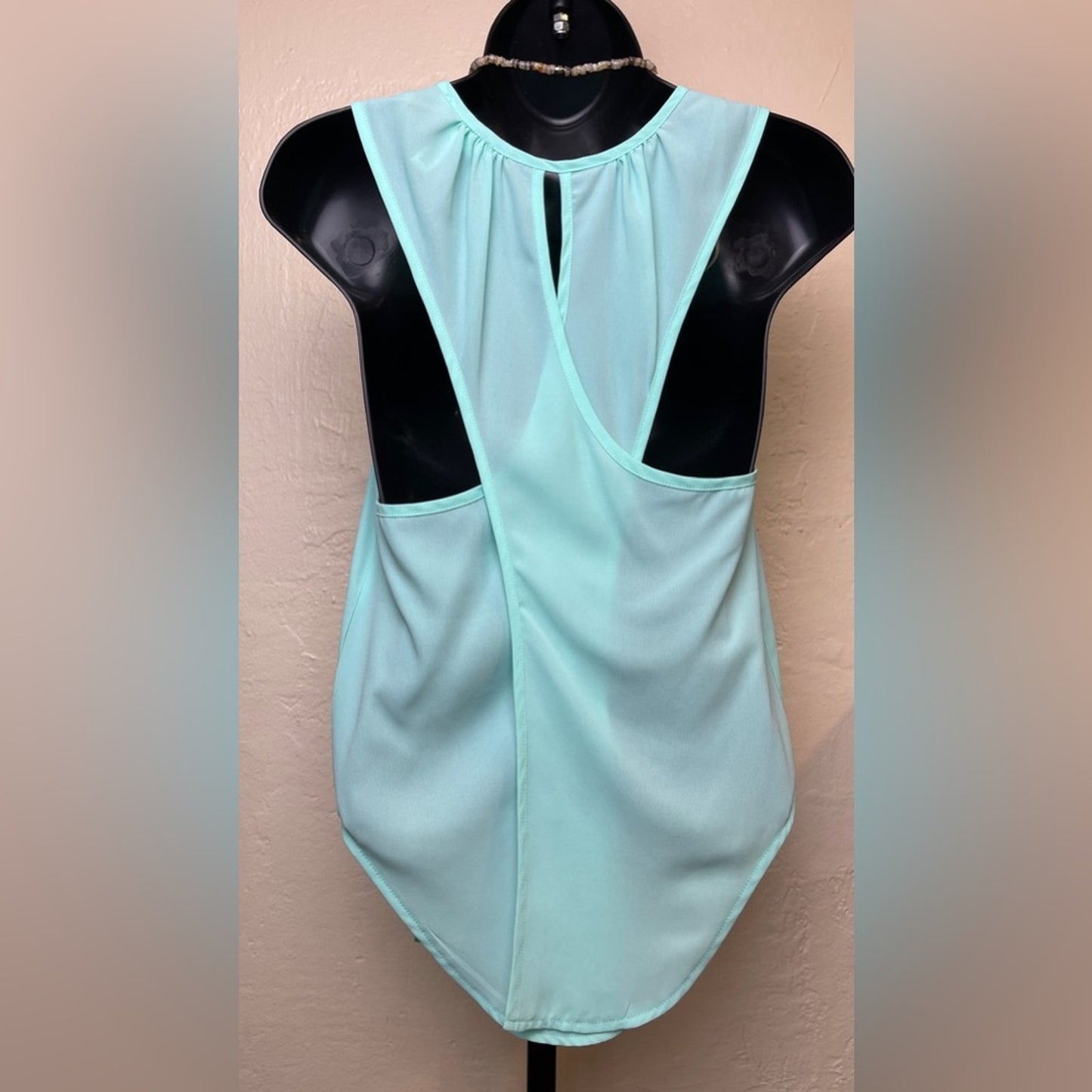 ALI & KRIS Mint Green Crisscross Back Blouse