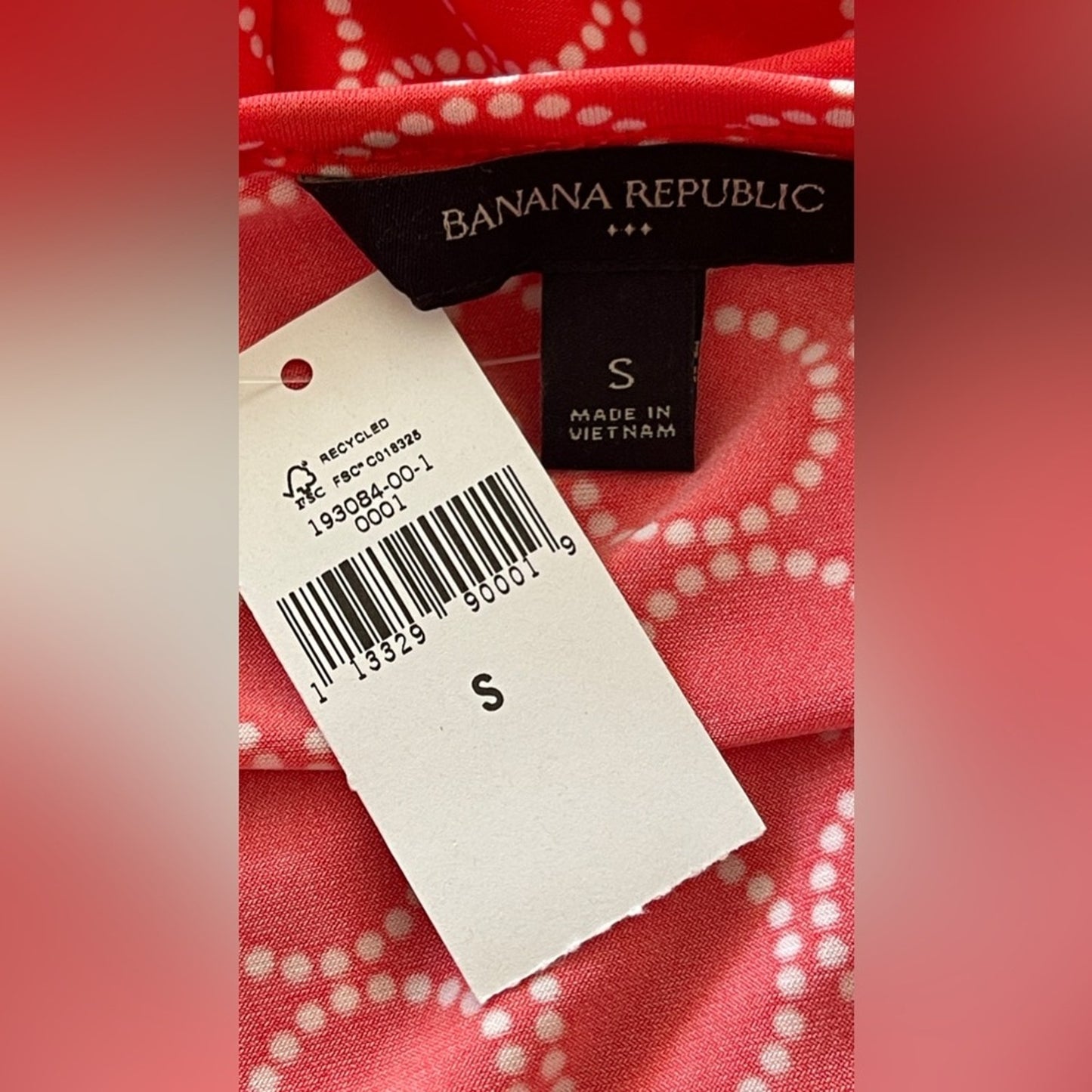 Banana Republic Coral Tie Wrap Dress