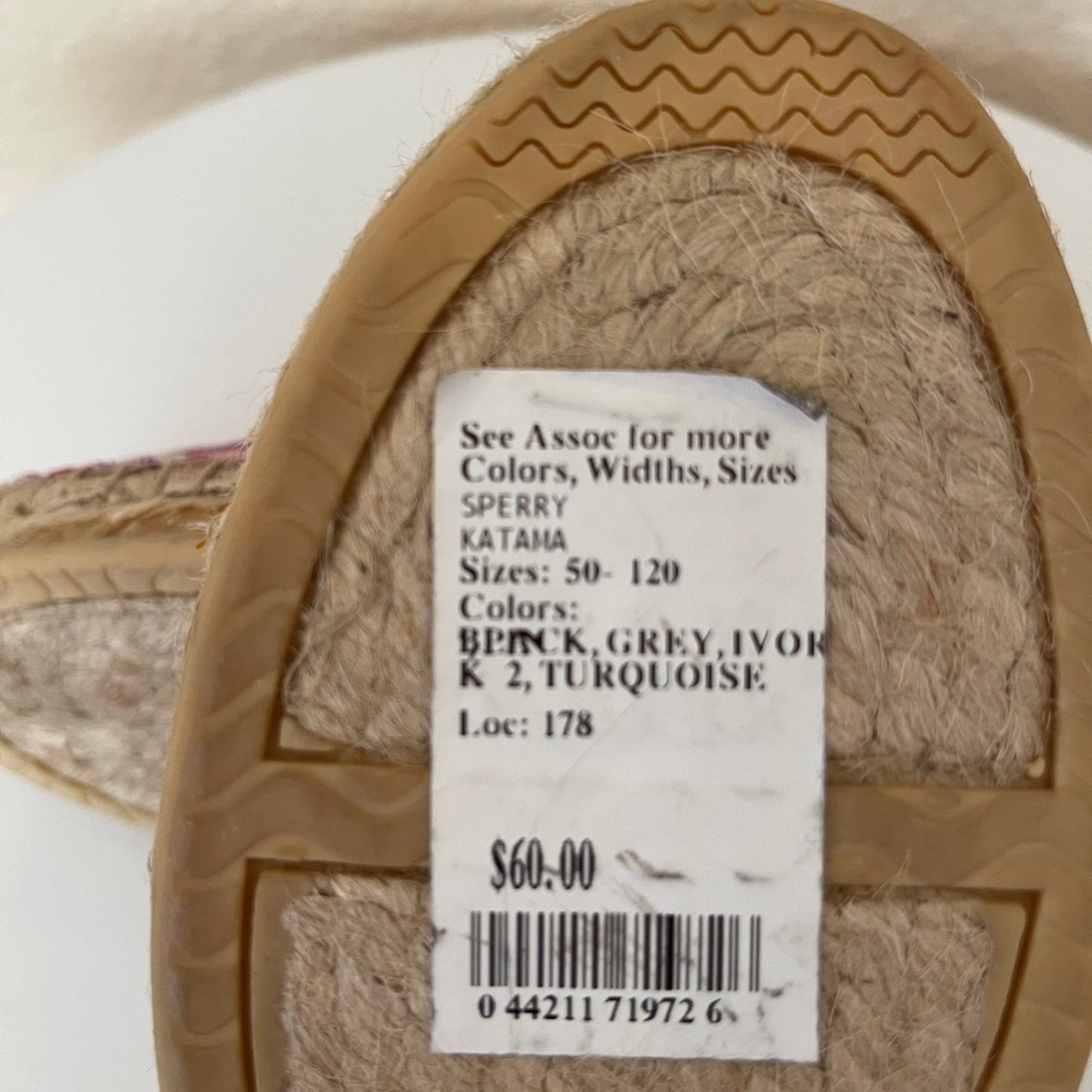 Sperry Top Sider Plaid Espadrille Boat Shoes