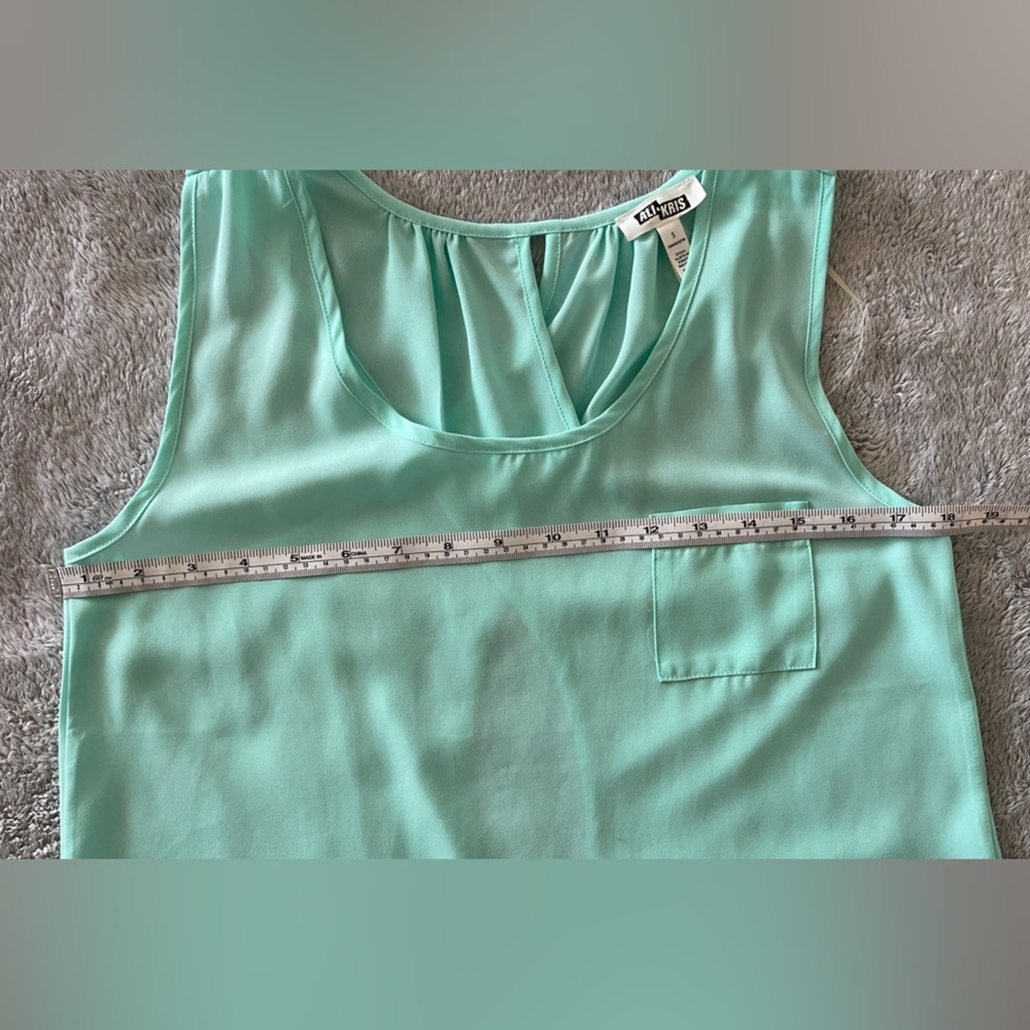 ALI & KRIS Mint Green Crisscross Back Blouse