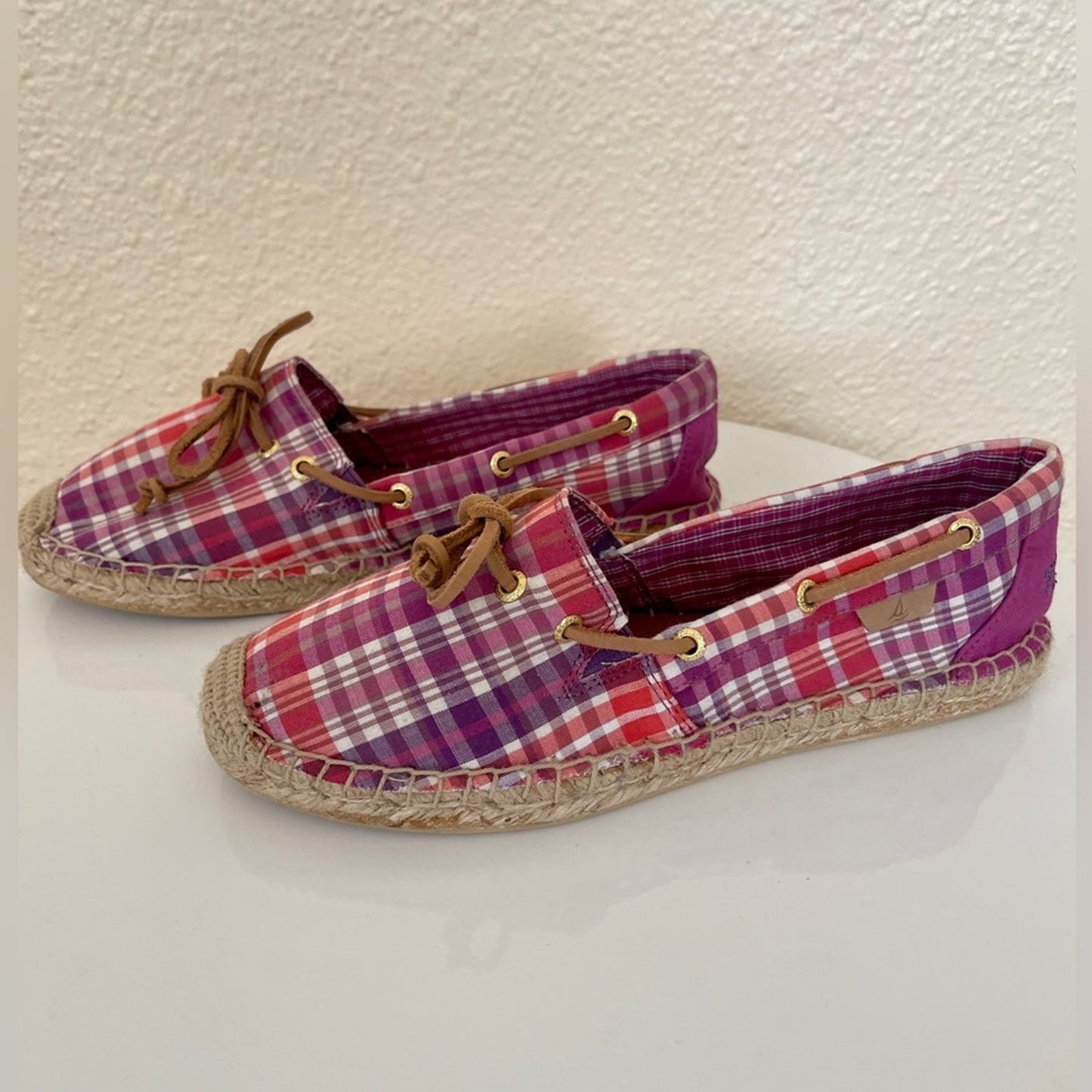 Sperry Top Sider Plaid Espadrille Boat Shoes