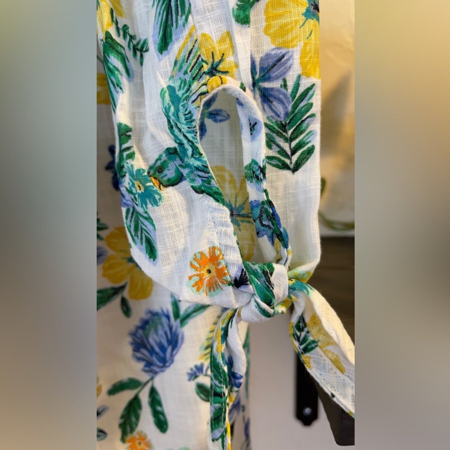 Old Navy Off the Shoulder Floral Bird A-line Dress