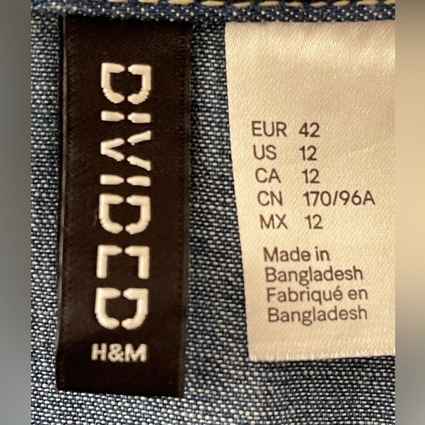 Divided H&M Denim Long Sleeve Top