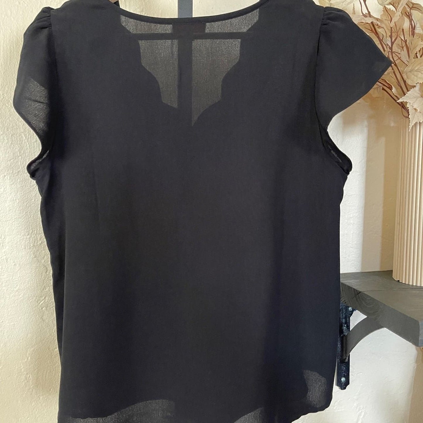 Pink Lily Scallop V-Neck Blouse