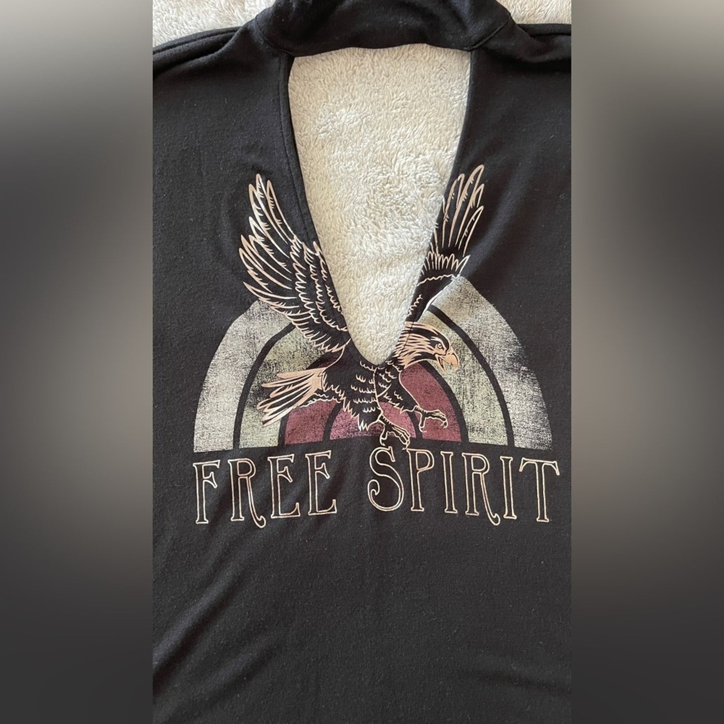 Express Free Spirit Foil Eagle Graphic Tee
