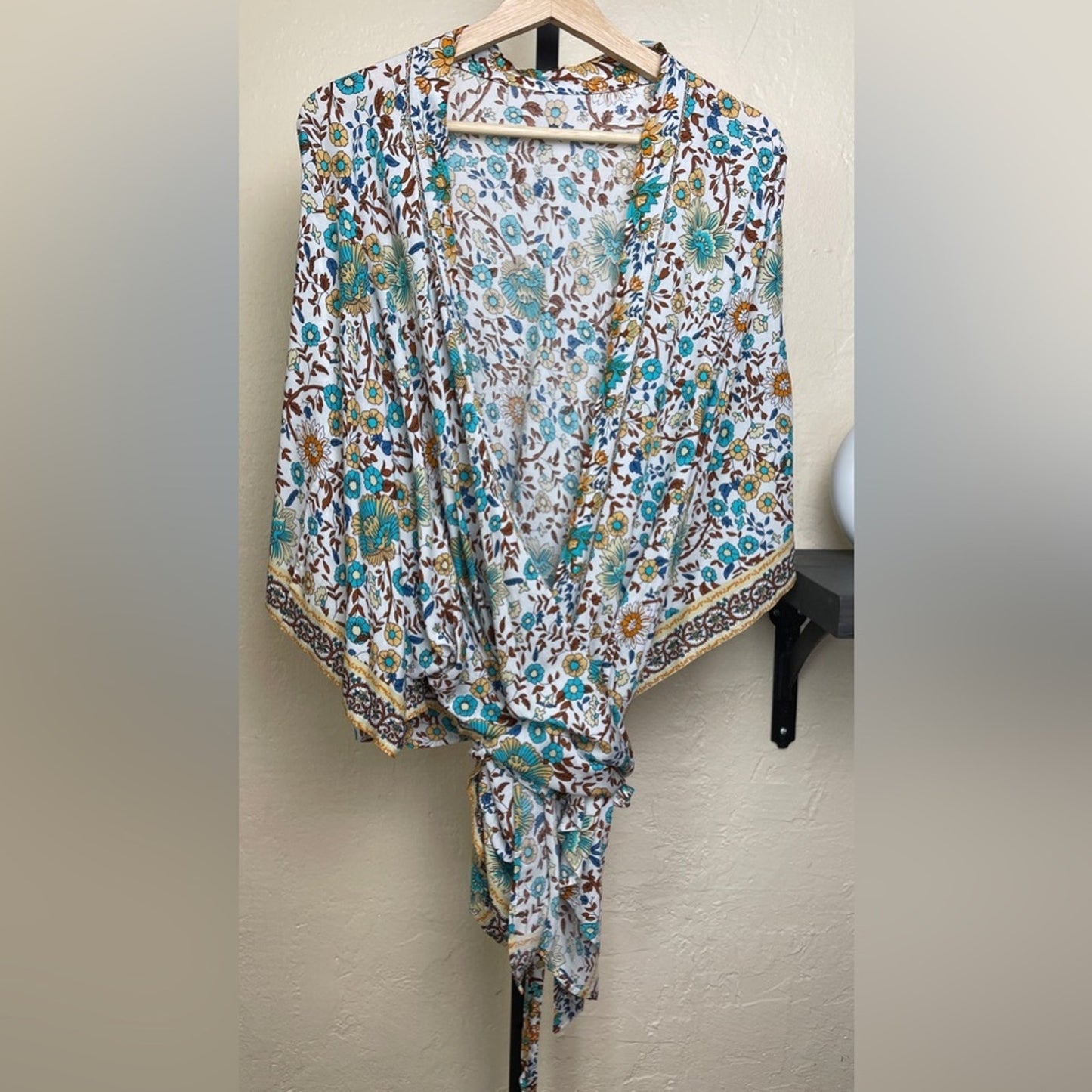 Floral Front Tie Kimono