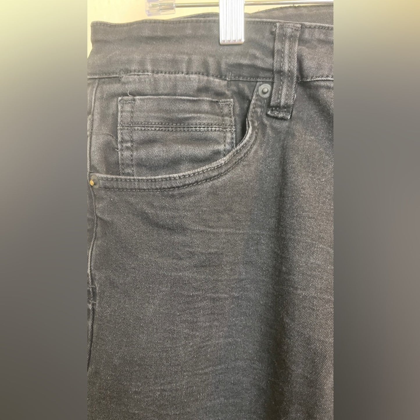 Kenneth Cole Men's Black Slim Fit Straight Leg Denim Jeans