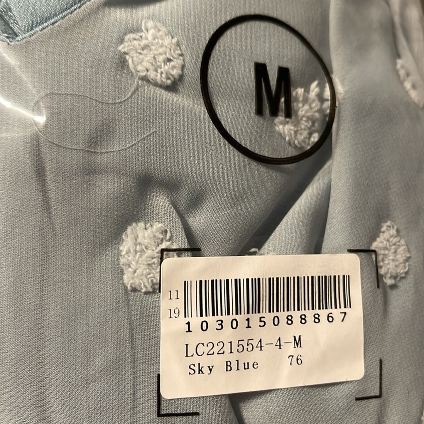 Sky Blue Summer Swiss Dot Dress