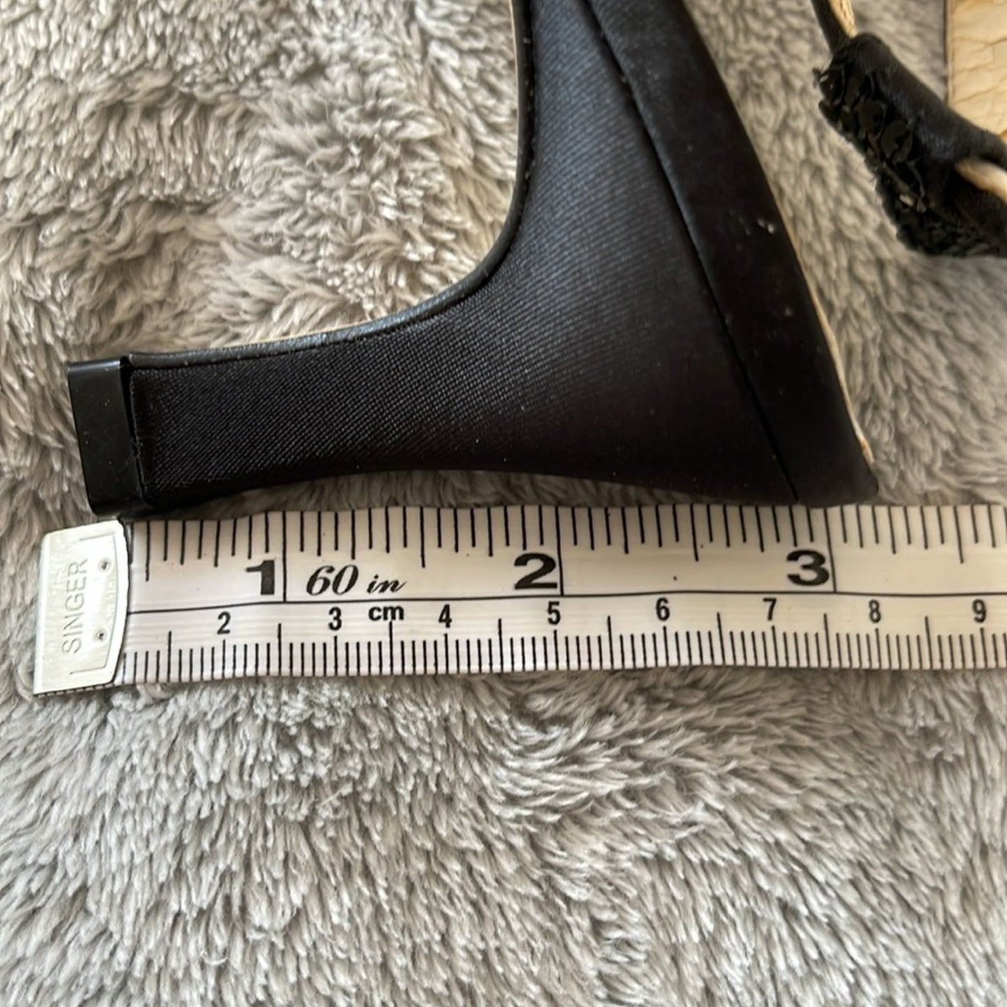 Michelangelo Black Beaded Heels