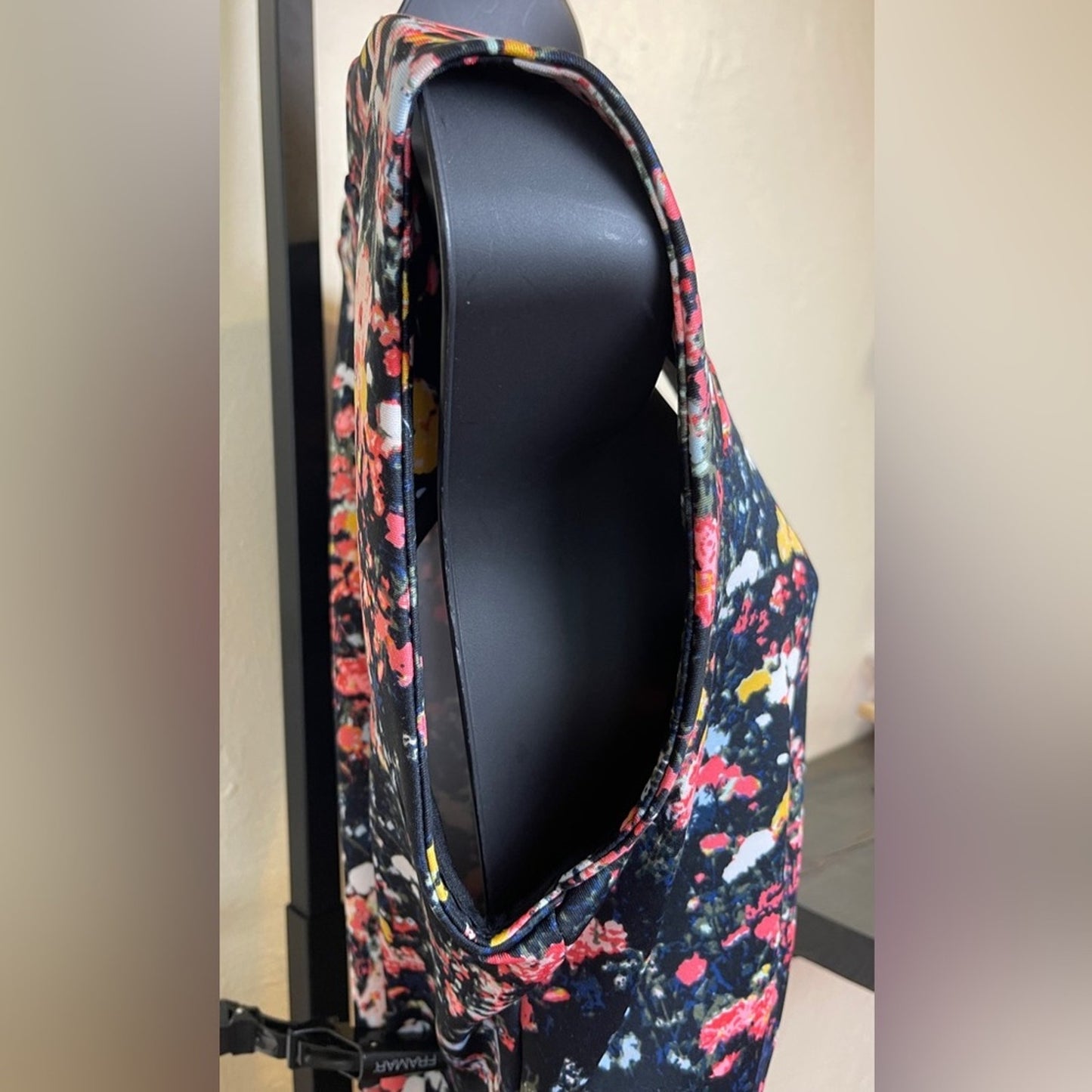 Belle & Sky Black Floral V-Neck Dress