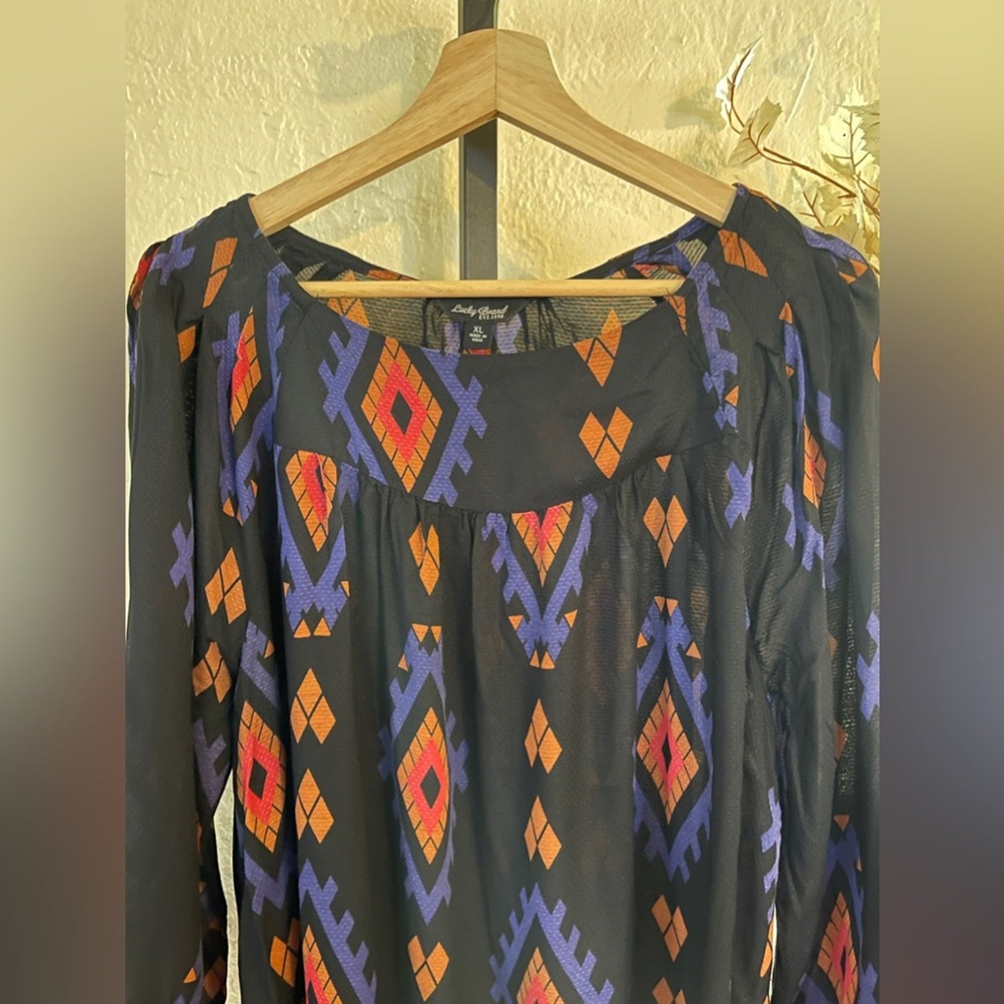 Lucky Brand Aztec Blouse