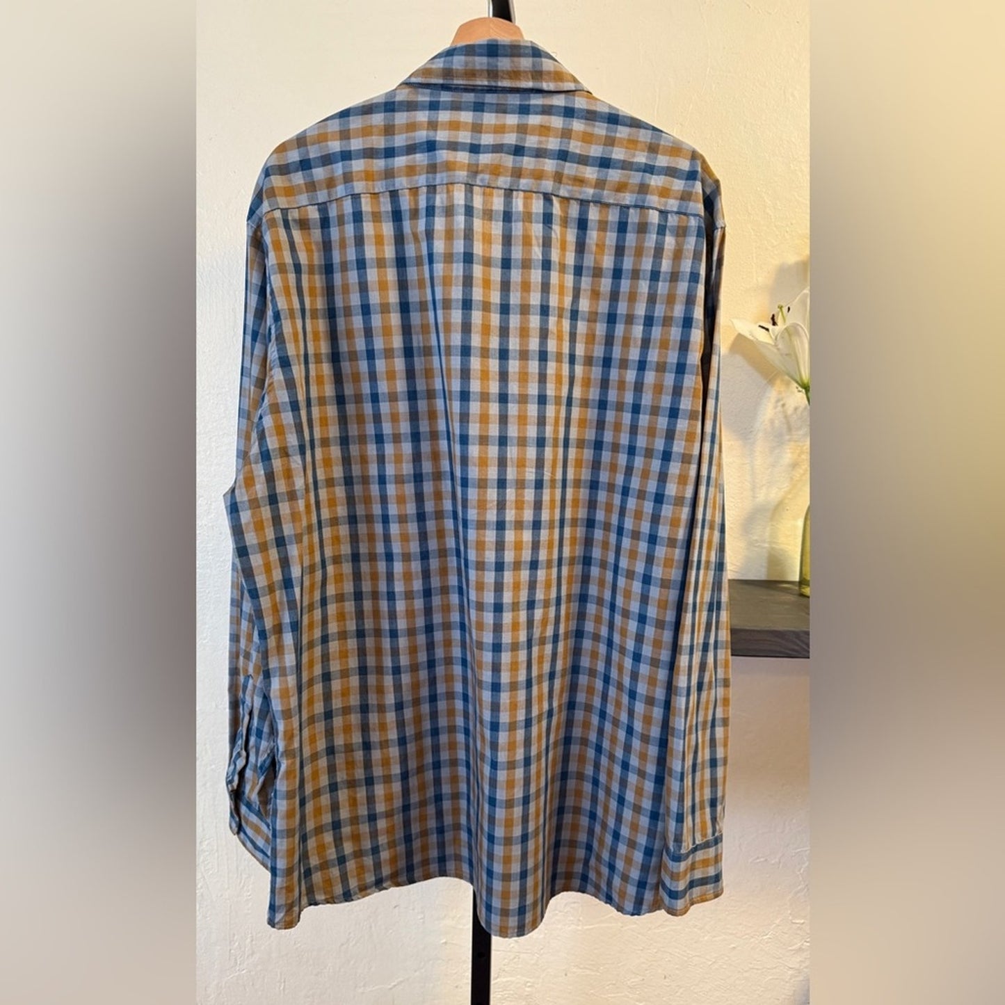 Lee Blue and Brown Casual Button Down Shirt