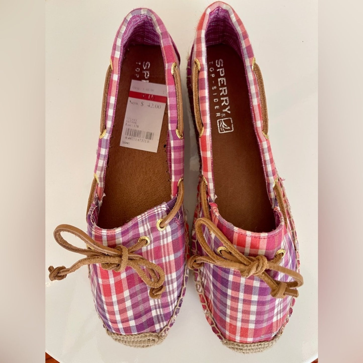 Sperry Top Sider Plaid Espadrille Boat Shoes