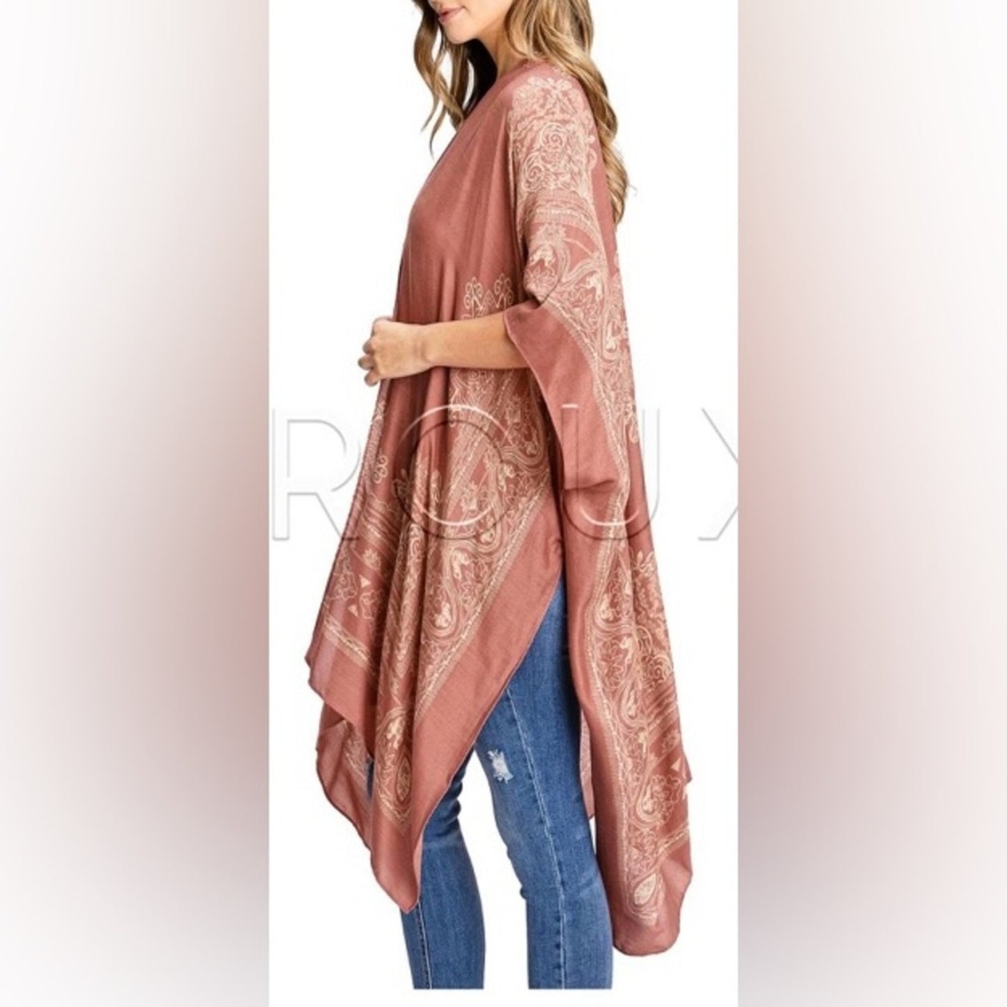 Terra Cotta Print Kimono
