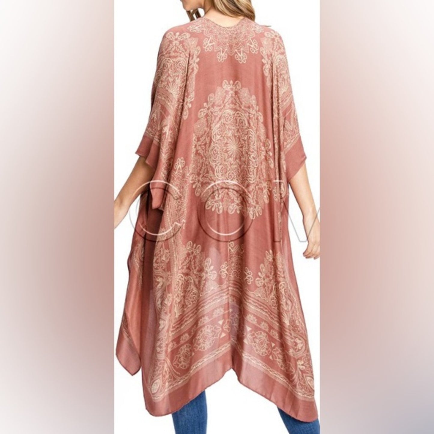 Terra Cotta Print Kimono