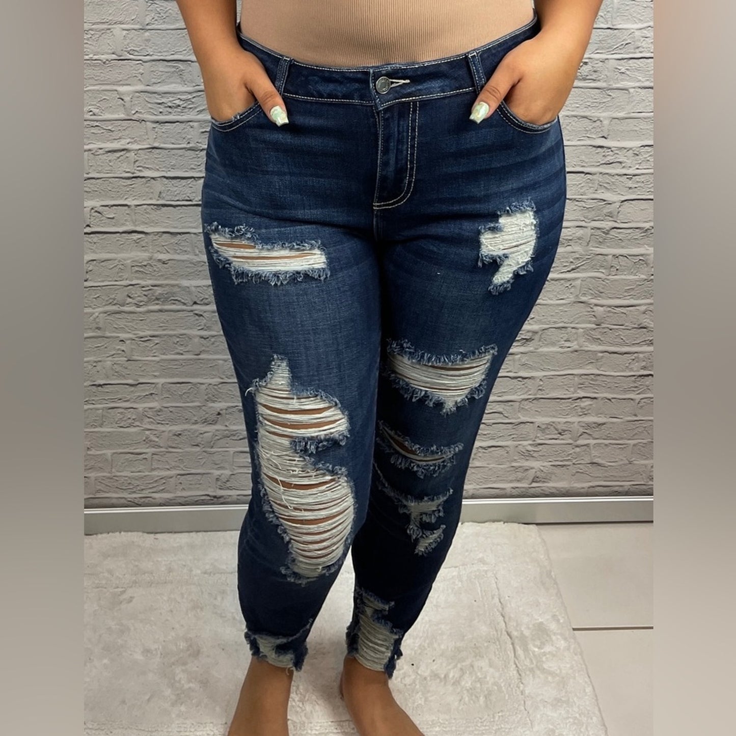 Cello Cropped Skinny Jeans