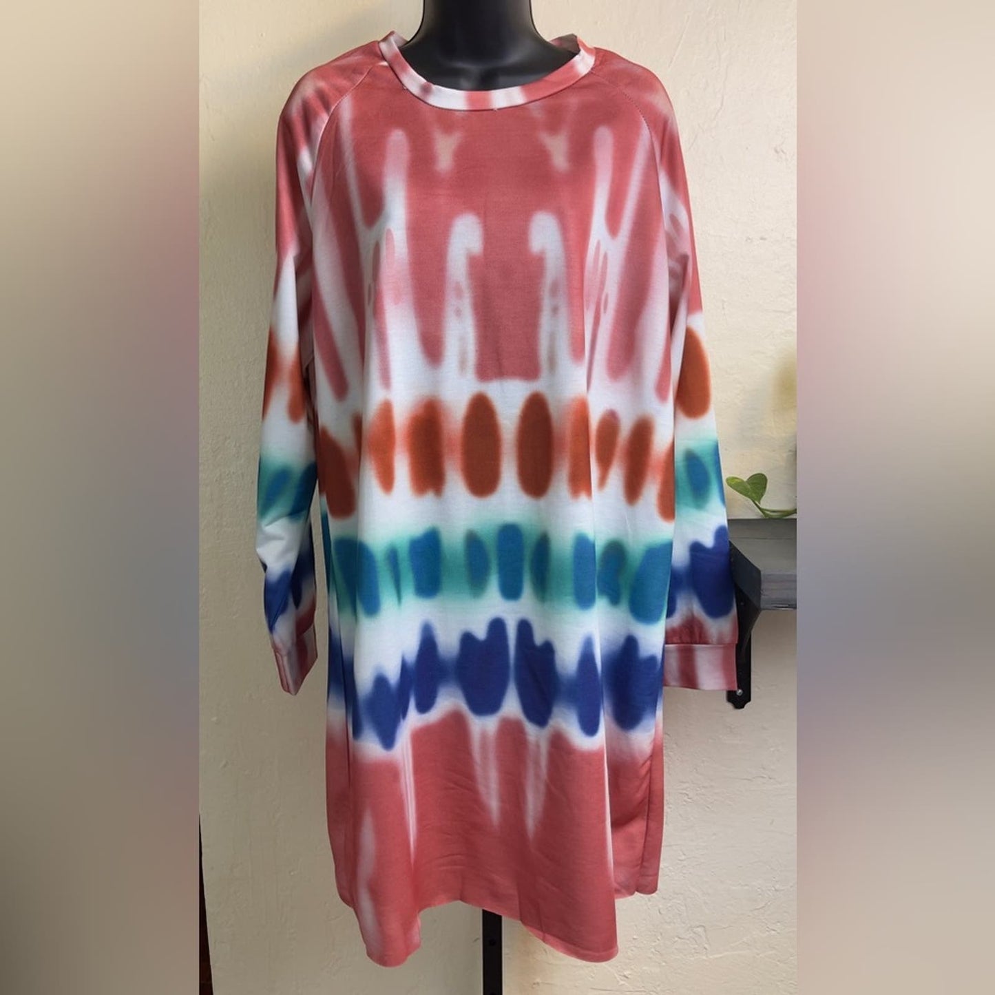 Summer Tie-dye Casual Women's Slip On Dress