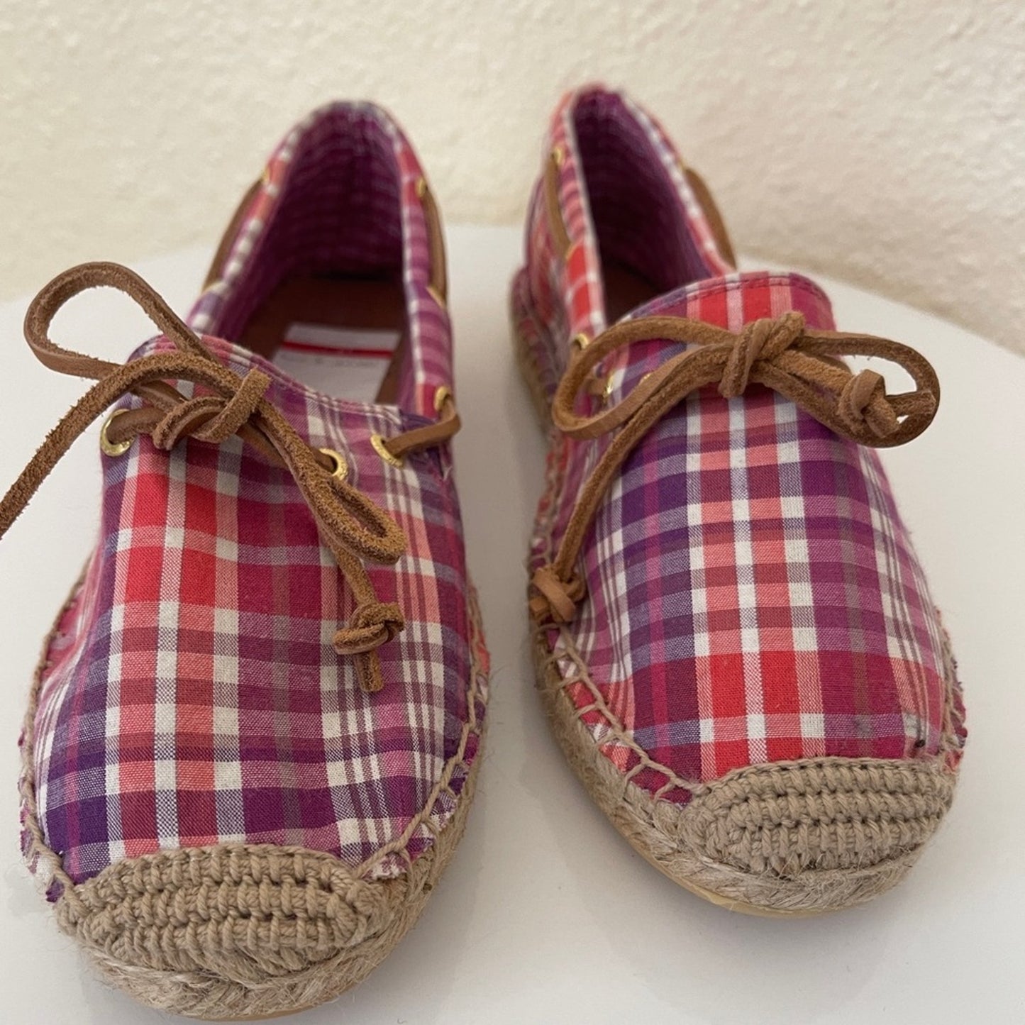 Sperry Top Sider Plaid Espadrille Boat Shoes