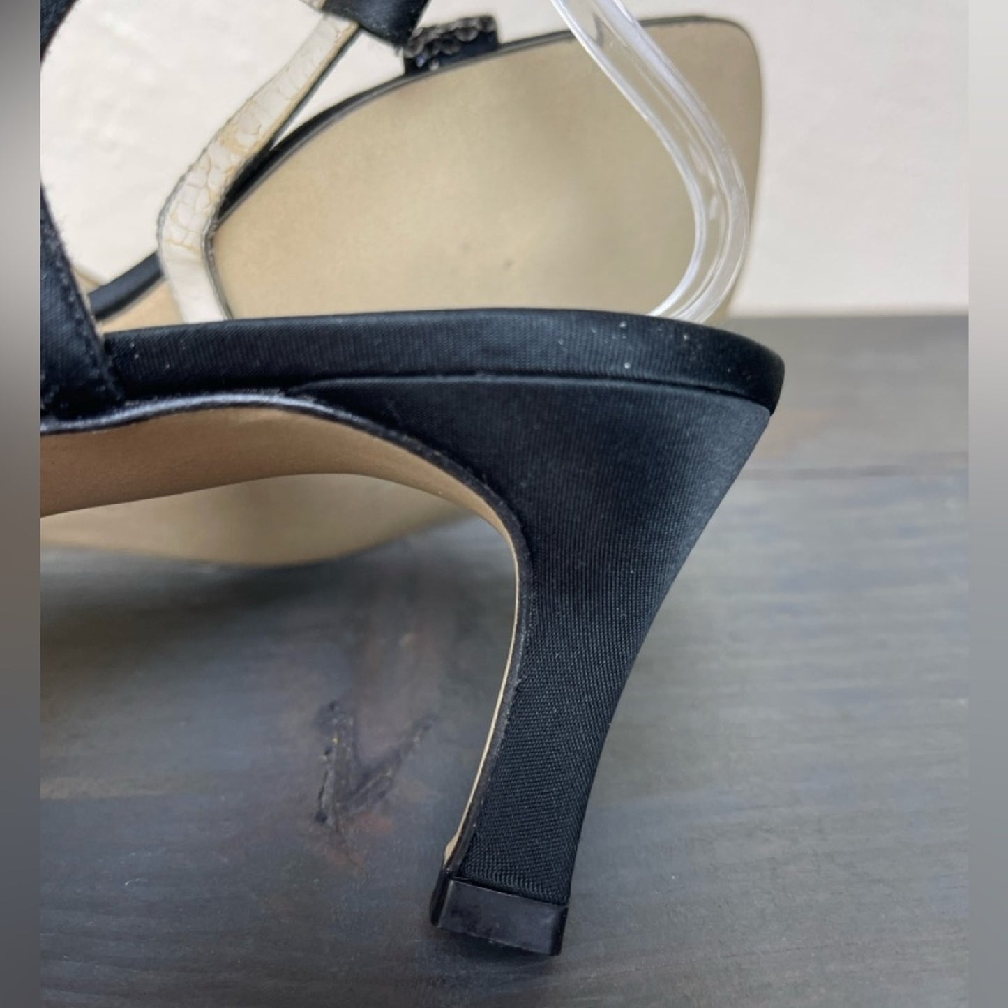 Michelangelo Black Beaded Heels