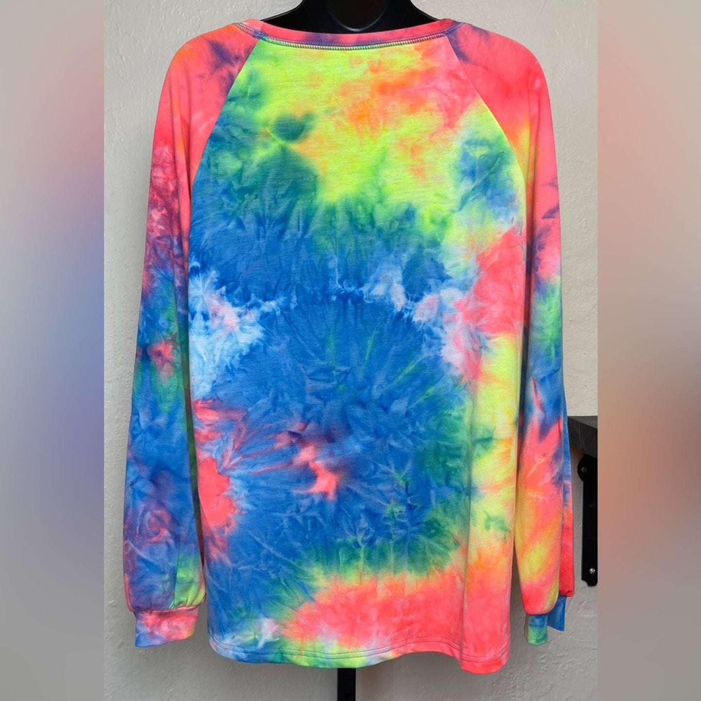Cross Print Tie Dye Sweatshirt