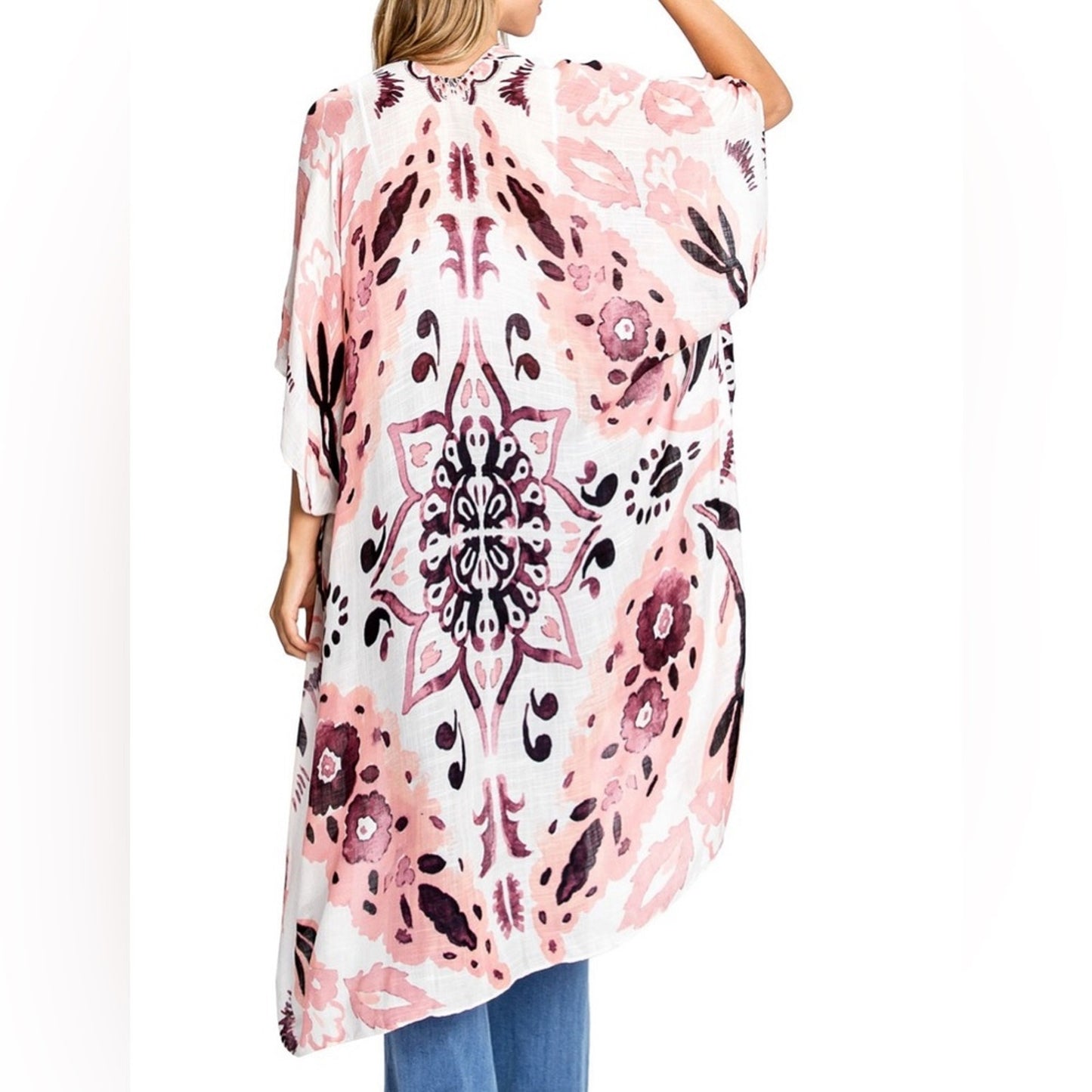 Blushing Blooms Kimono