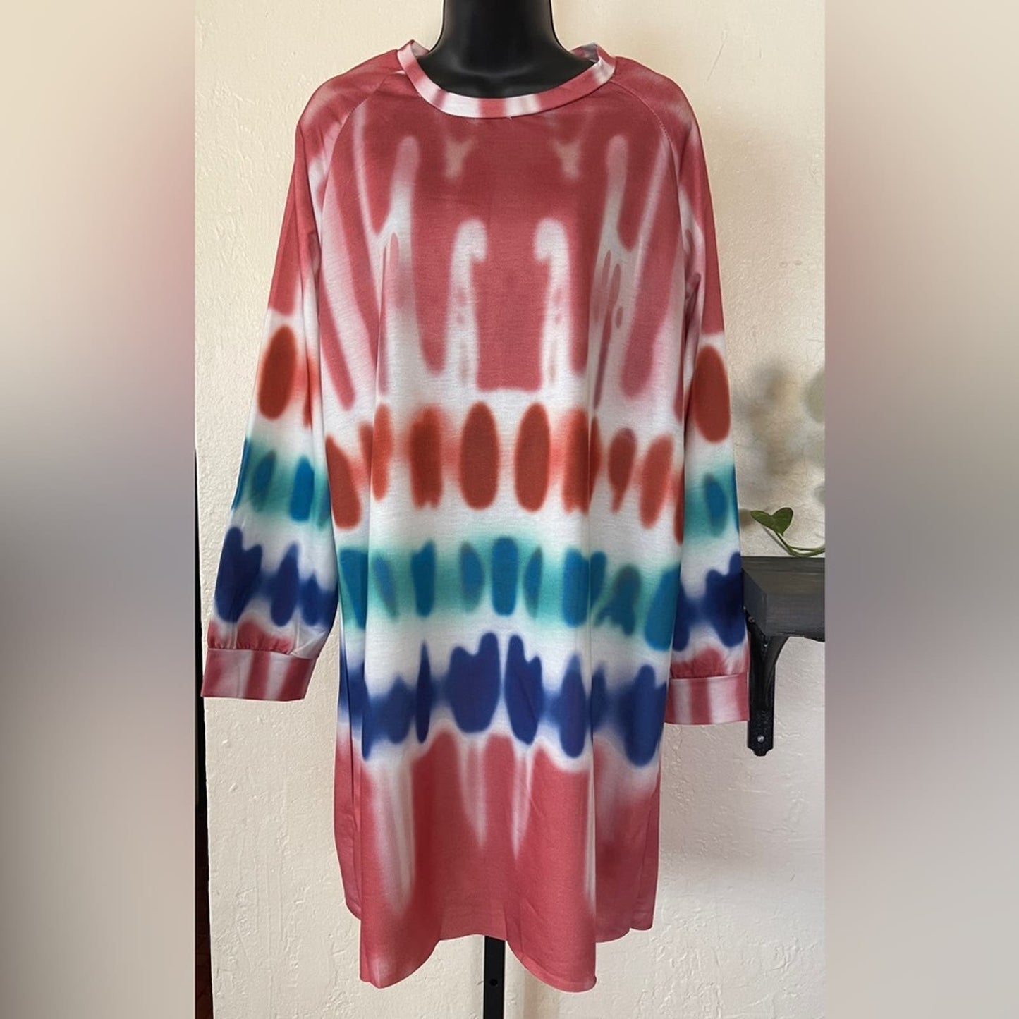 Summer Tie-dye Casual Women's Slip On Dress