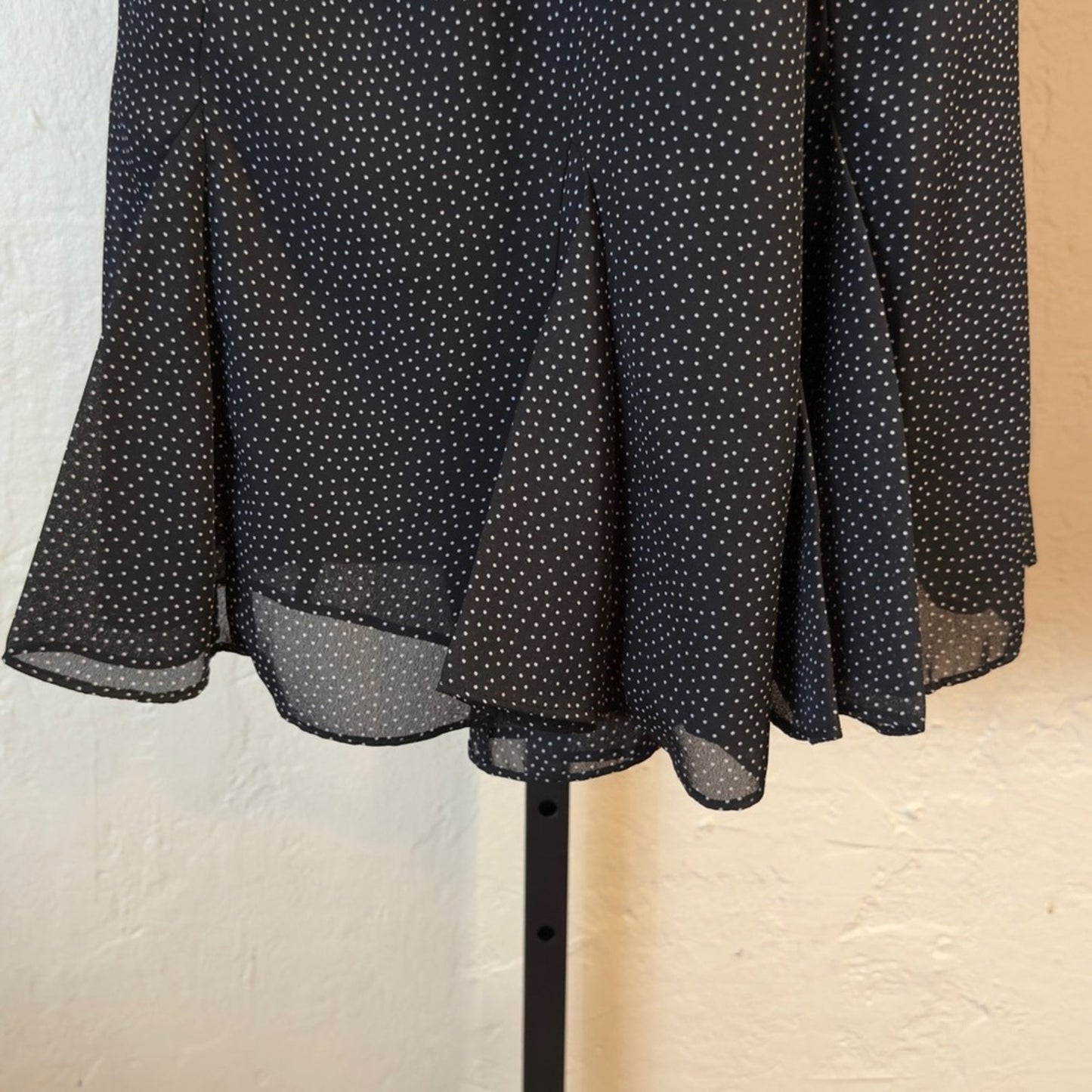 Chic Black & White Polka Dot 2 Piece Dress