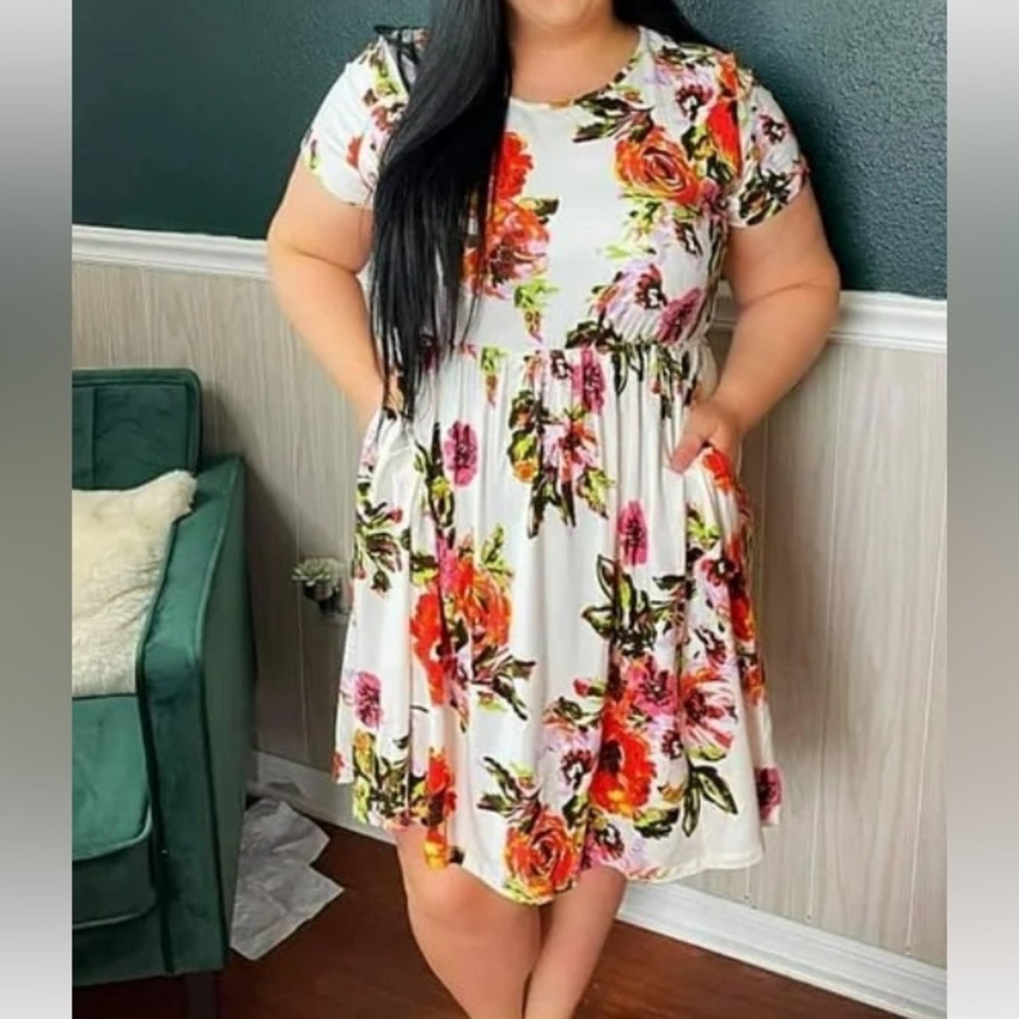 Sweet Lovely By Jen Floral Dress