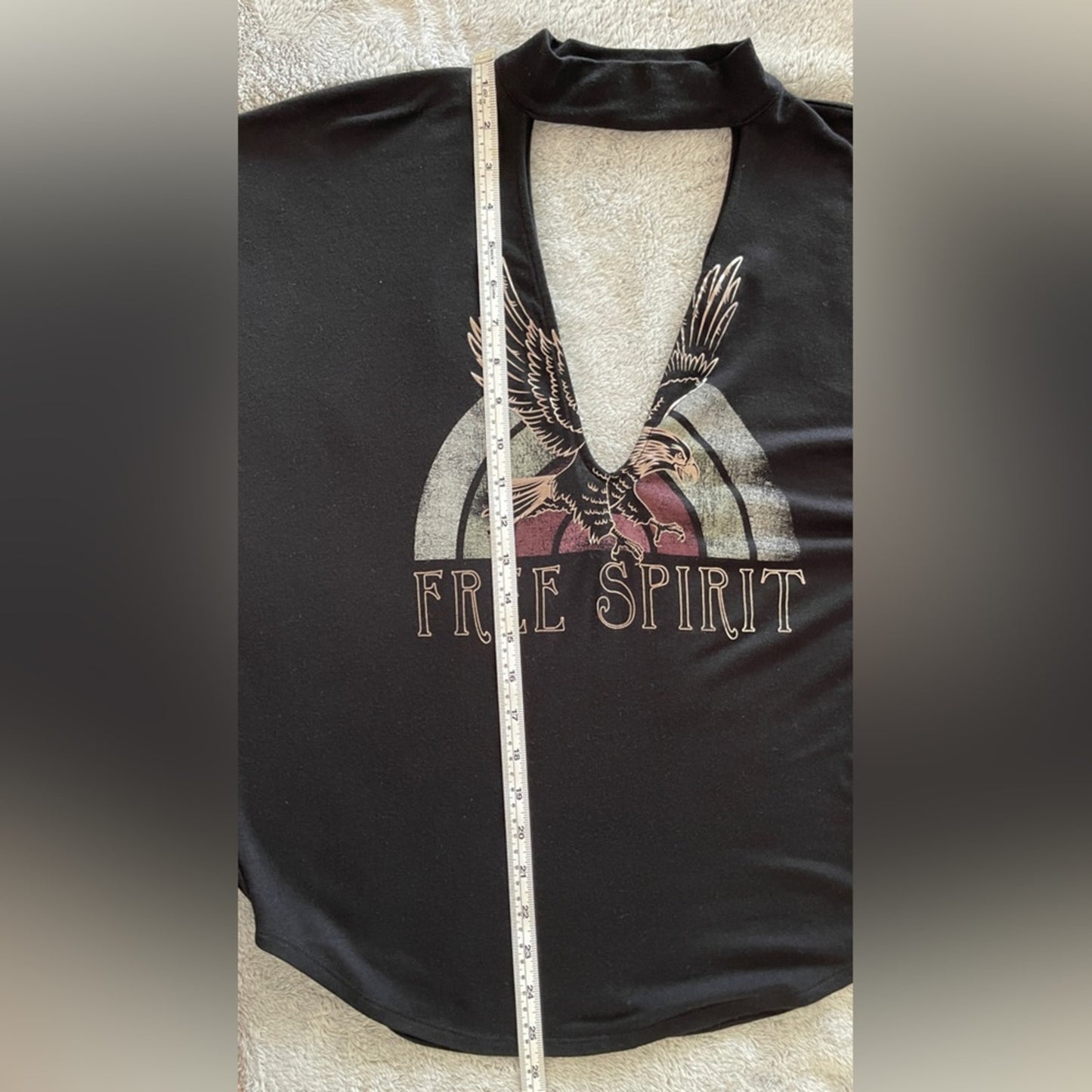 Express Free Spirit Foil Eagle Graphic Tee