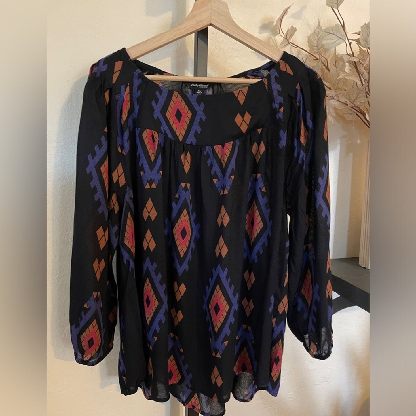 Lucky Brand Aztec Blouse