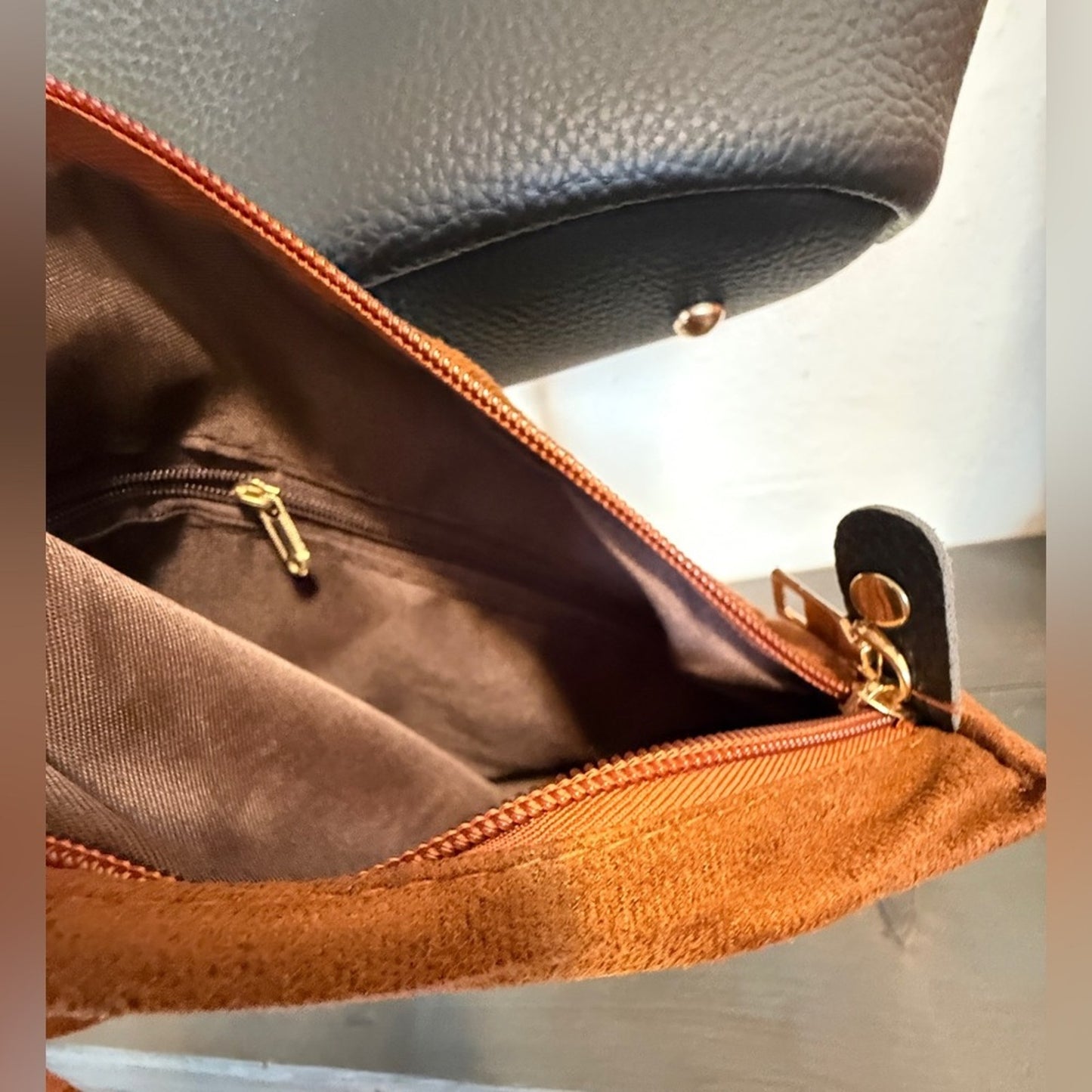 Black Satchel Faux Leather Bag
