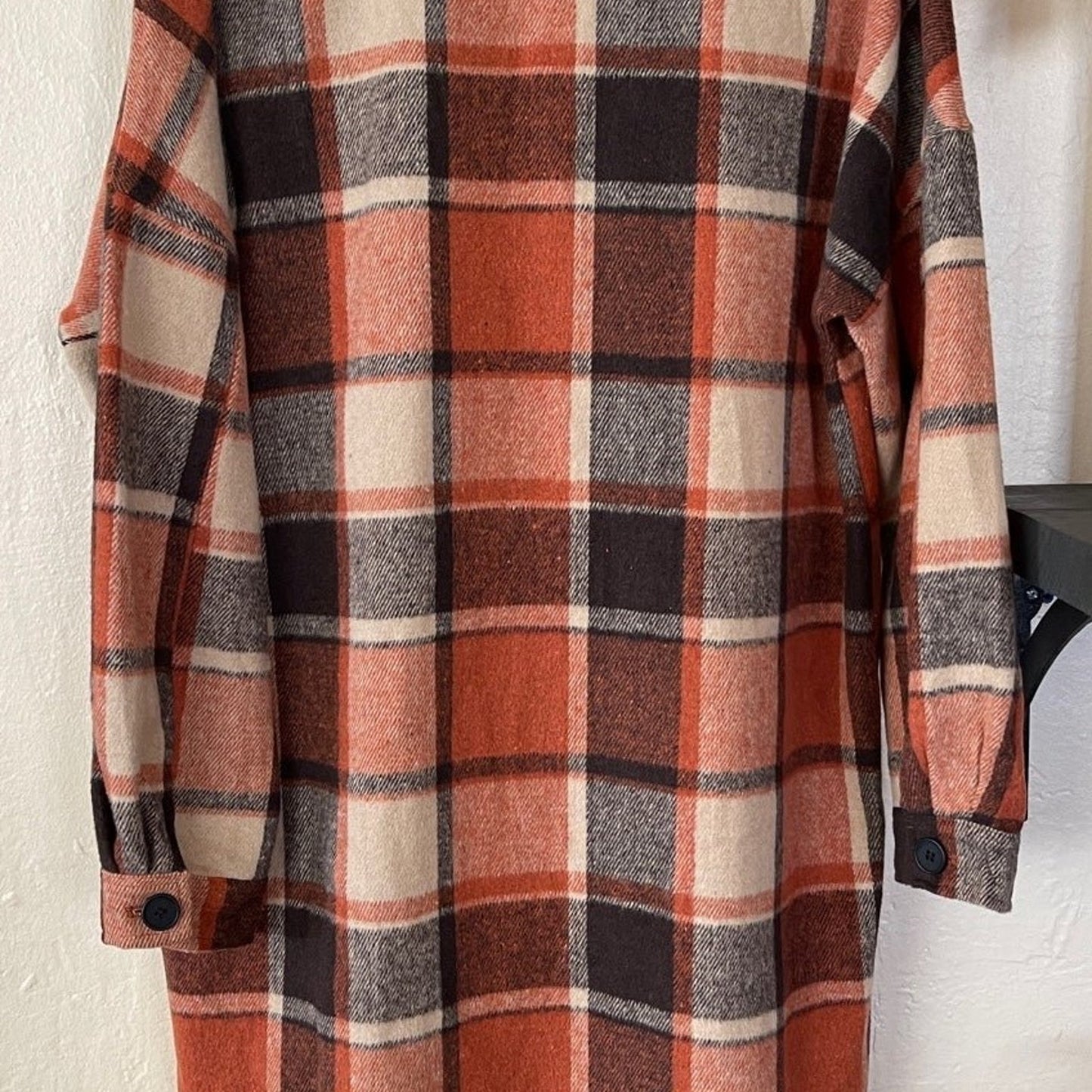Unishe Plaid Orange Shacket