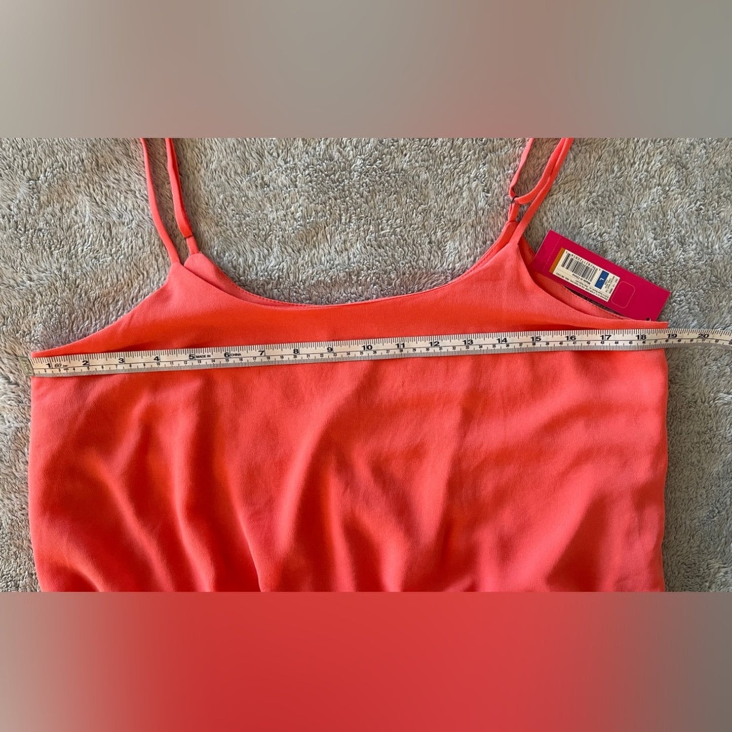 Coral Women’s Adjustable Spaghetti Strap Smocked Waist Band Tank