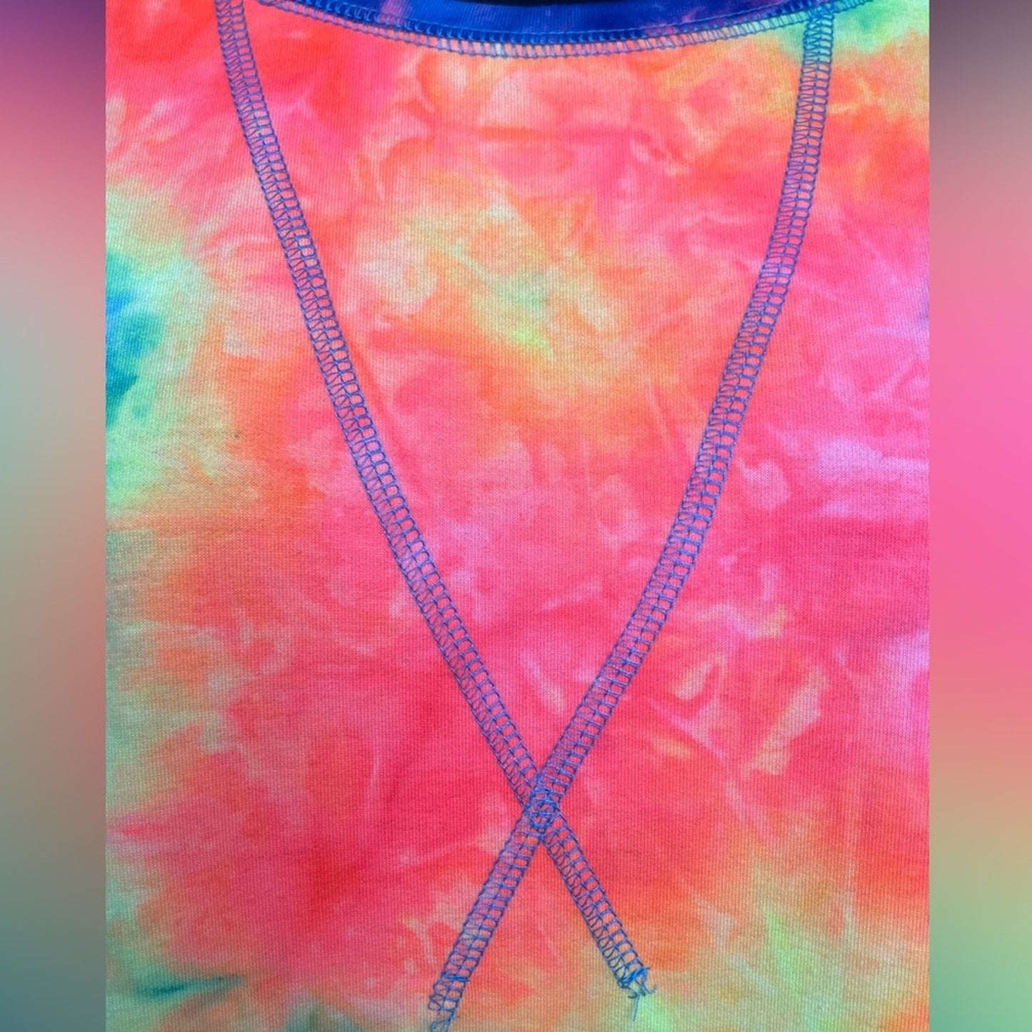 Cross Print Tie Dye Sweatshirt