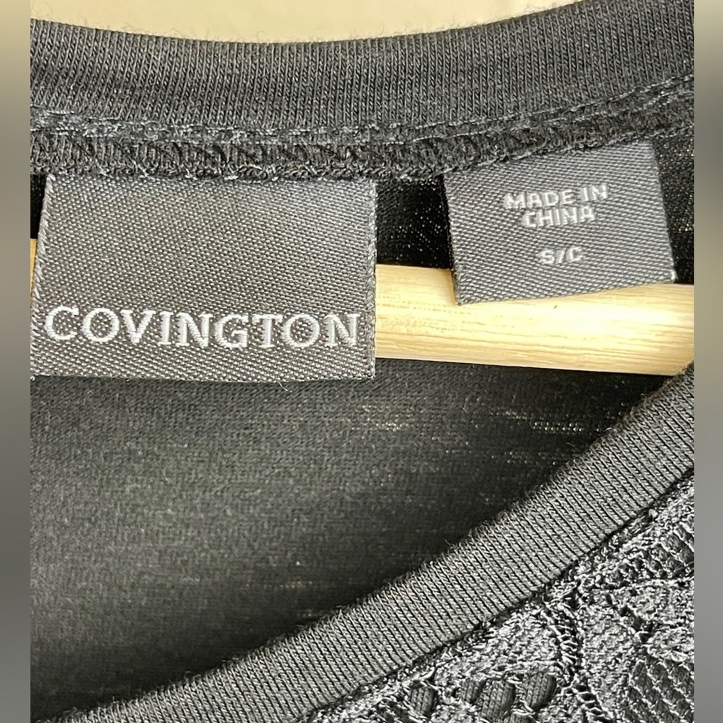 Covington Black Lace Top