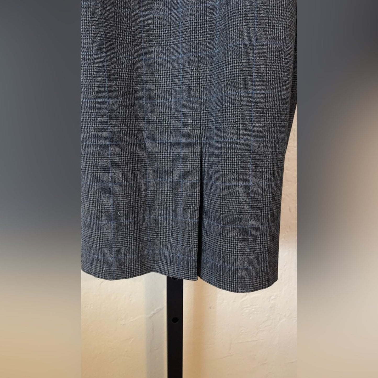 Anne Klein Gray Plaid Dress