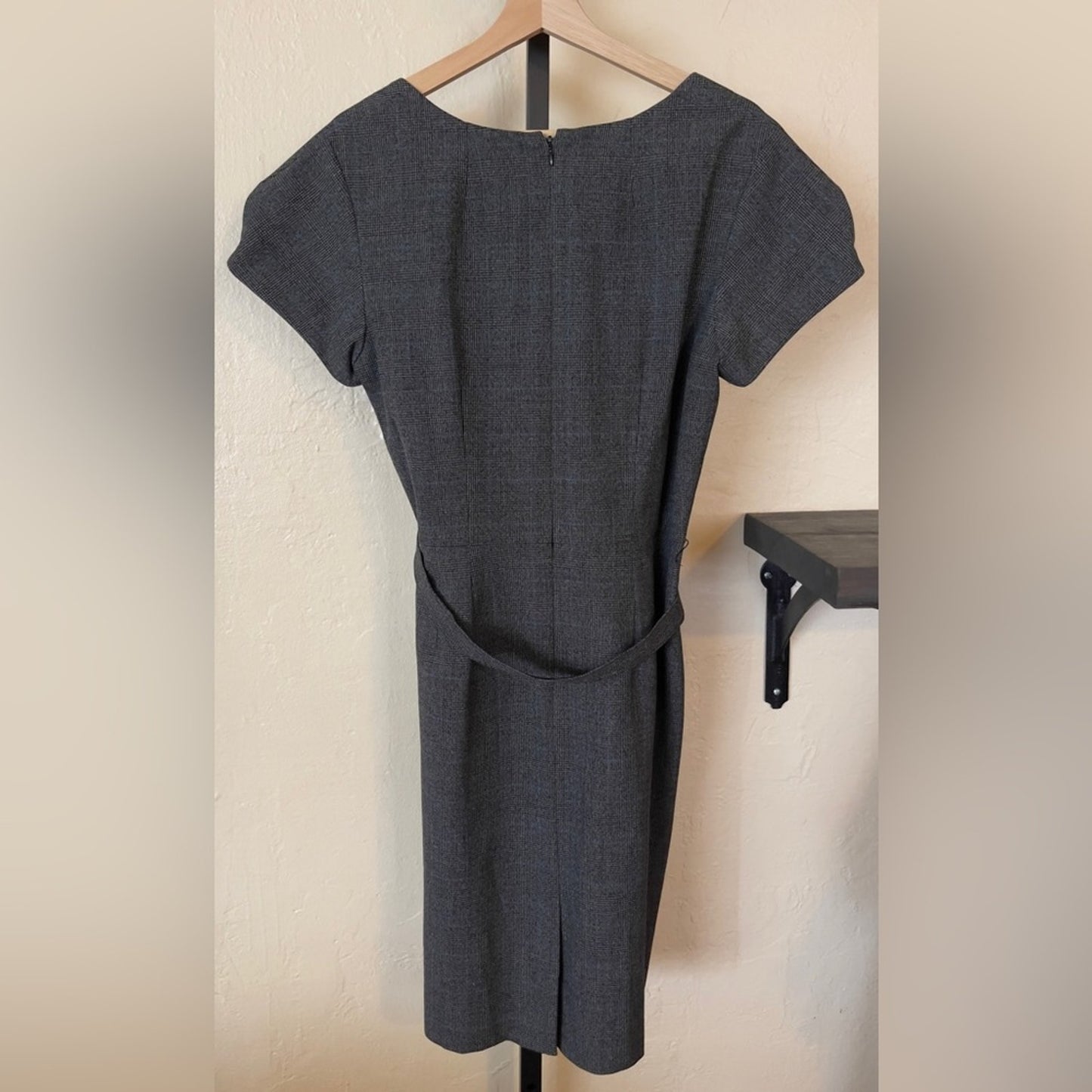 Anne Klein Gray Plaid Dress