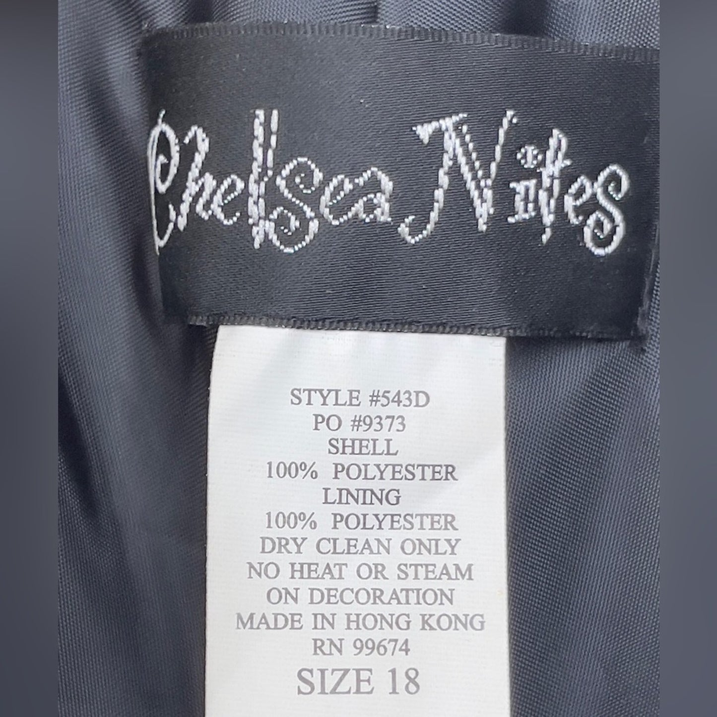 Chelsea Nites Black Beaded Evening Gown