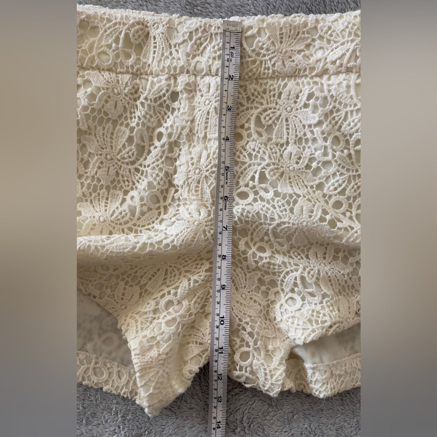 Cynthia Rowley Ivory White Lace Shorts