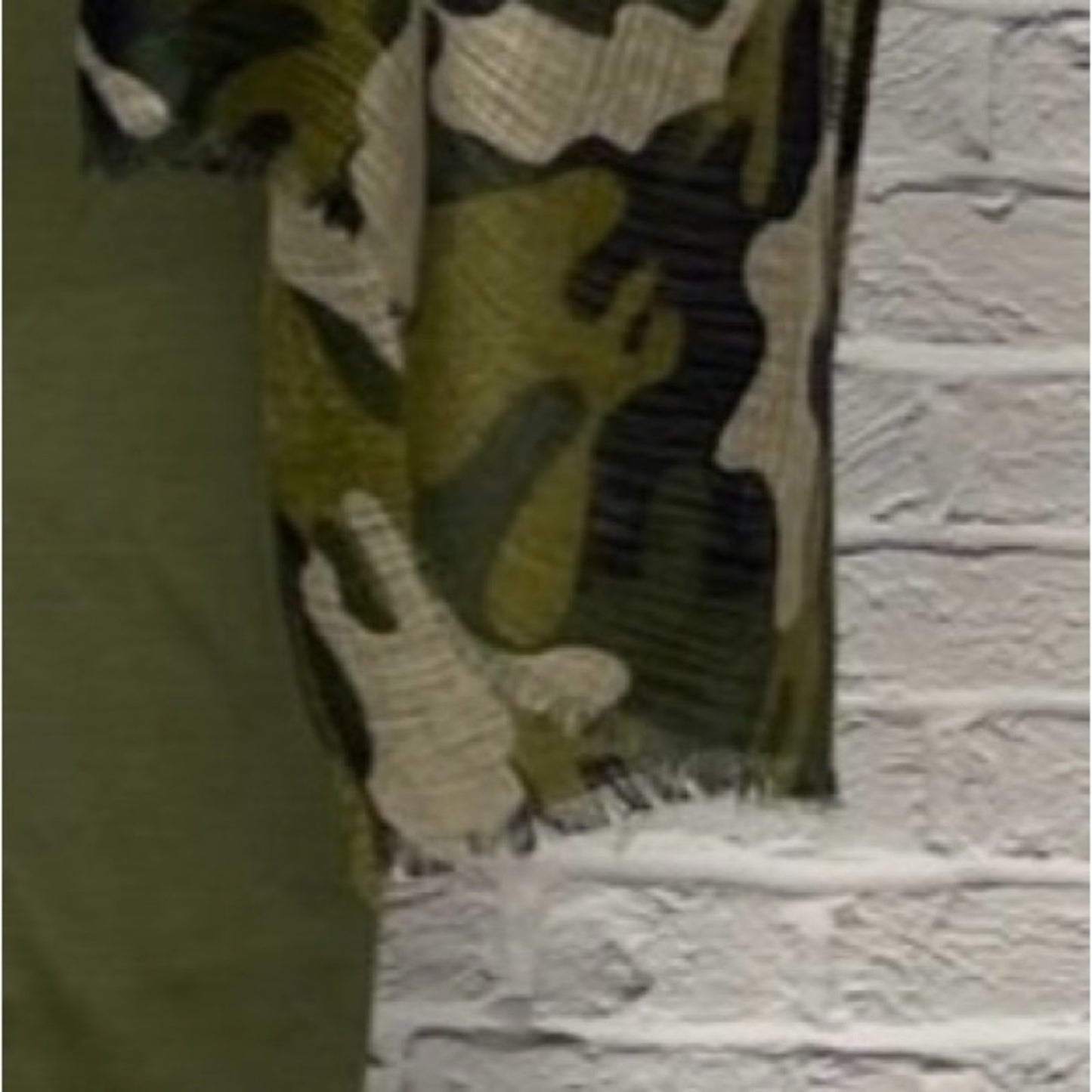 Riah Fashion Camouflage Kimono