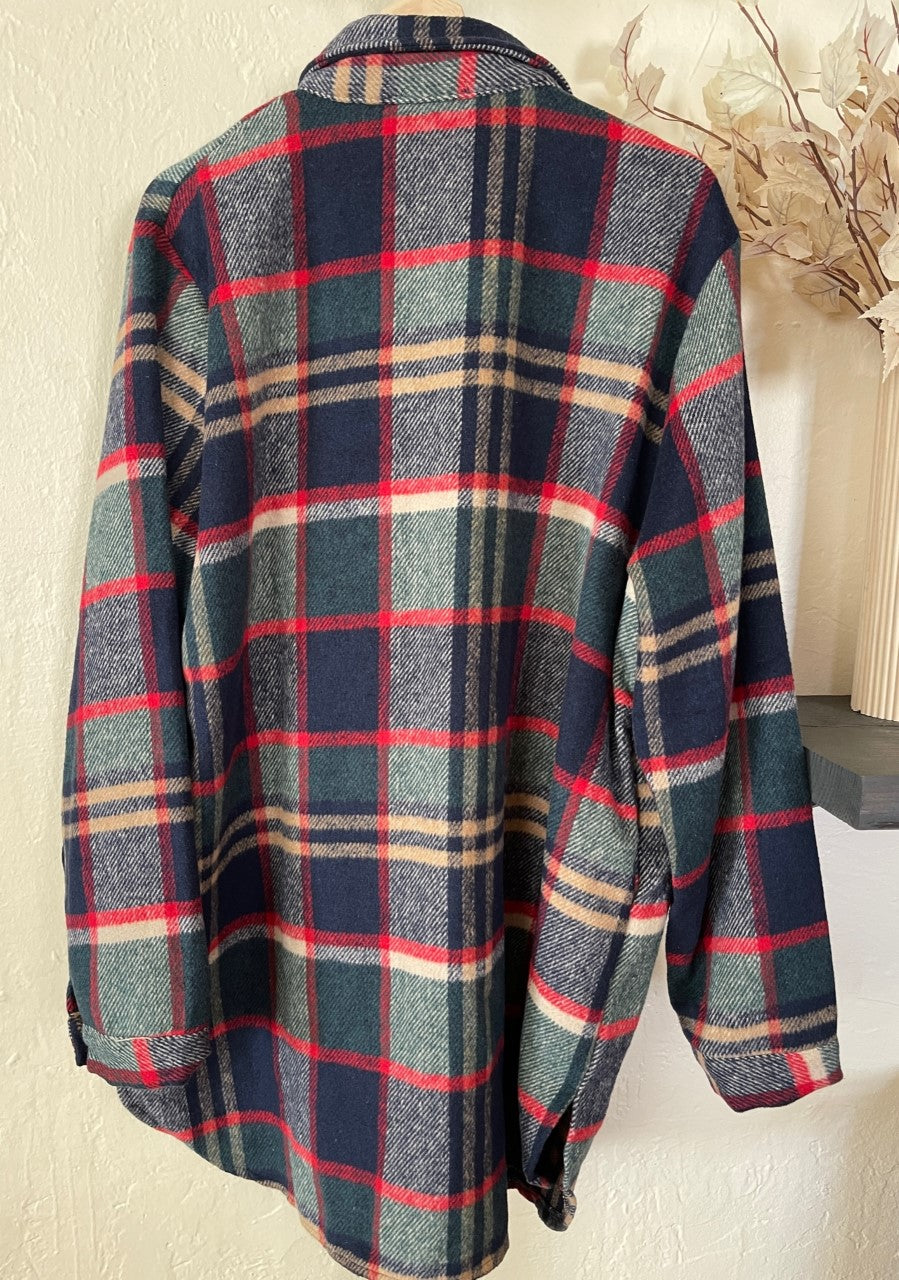 Adora Green Plaid Flannel Shacket