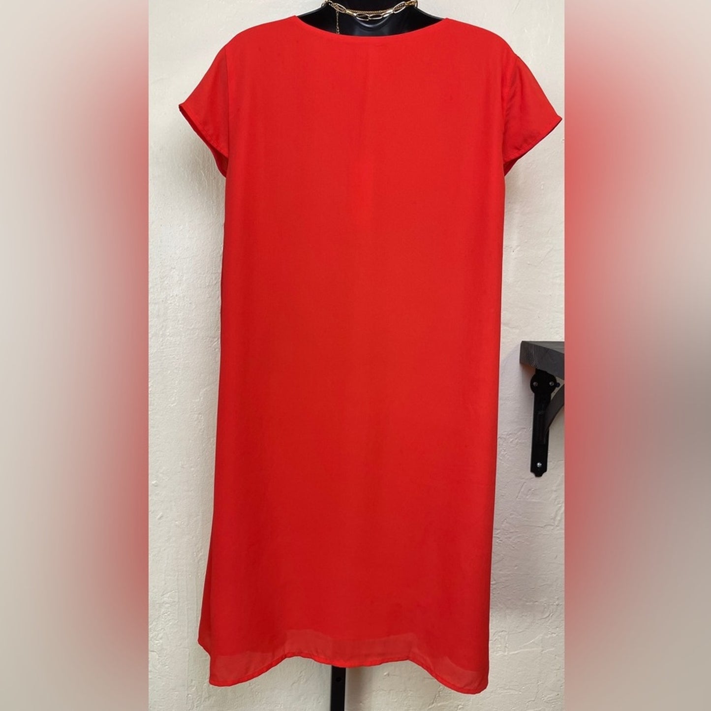 Shinestar Coral  Midi Dress