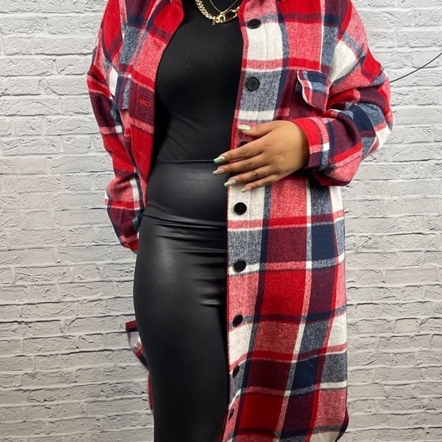 Unishe Plaid Red Shacket