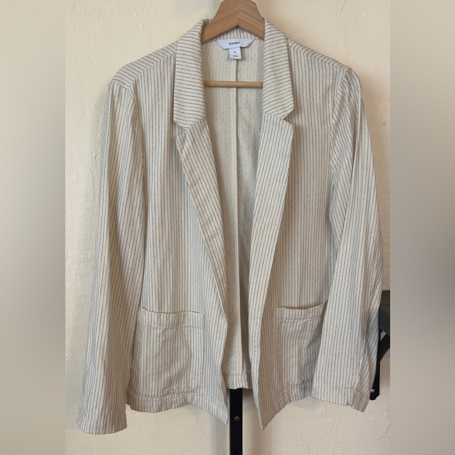 Old Navy Pinstripe Ivory Blazer