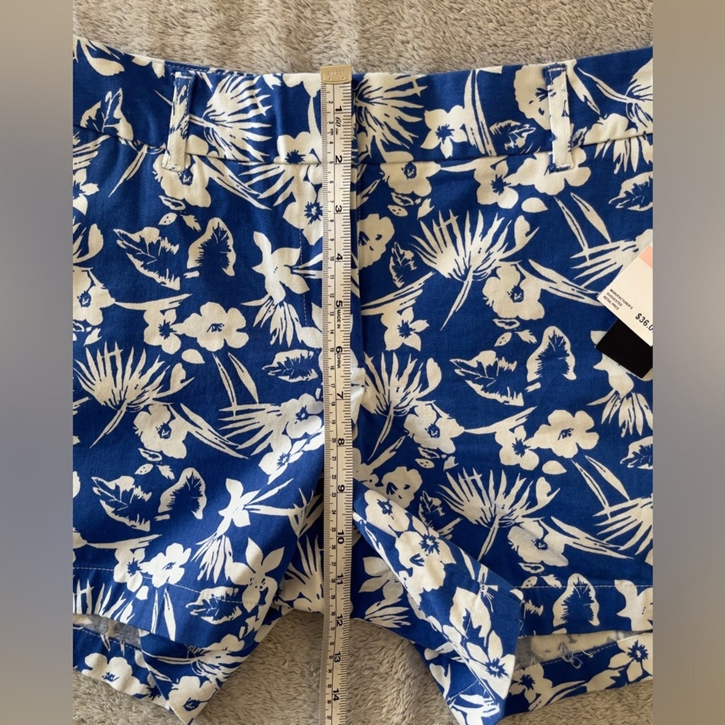 Land N’ Sea Blue Floral Shorts