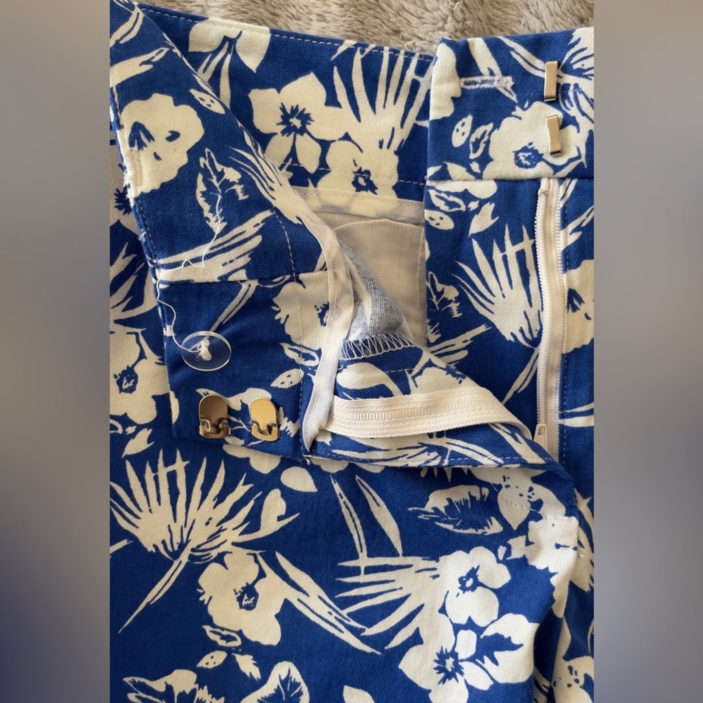 Land N’ Sea Blue Floral Shorts