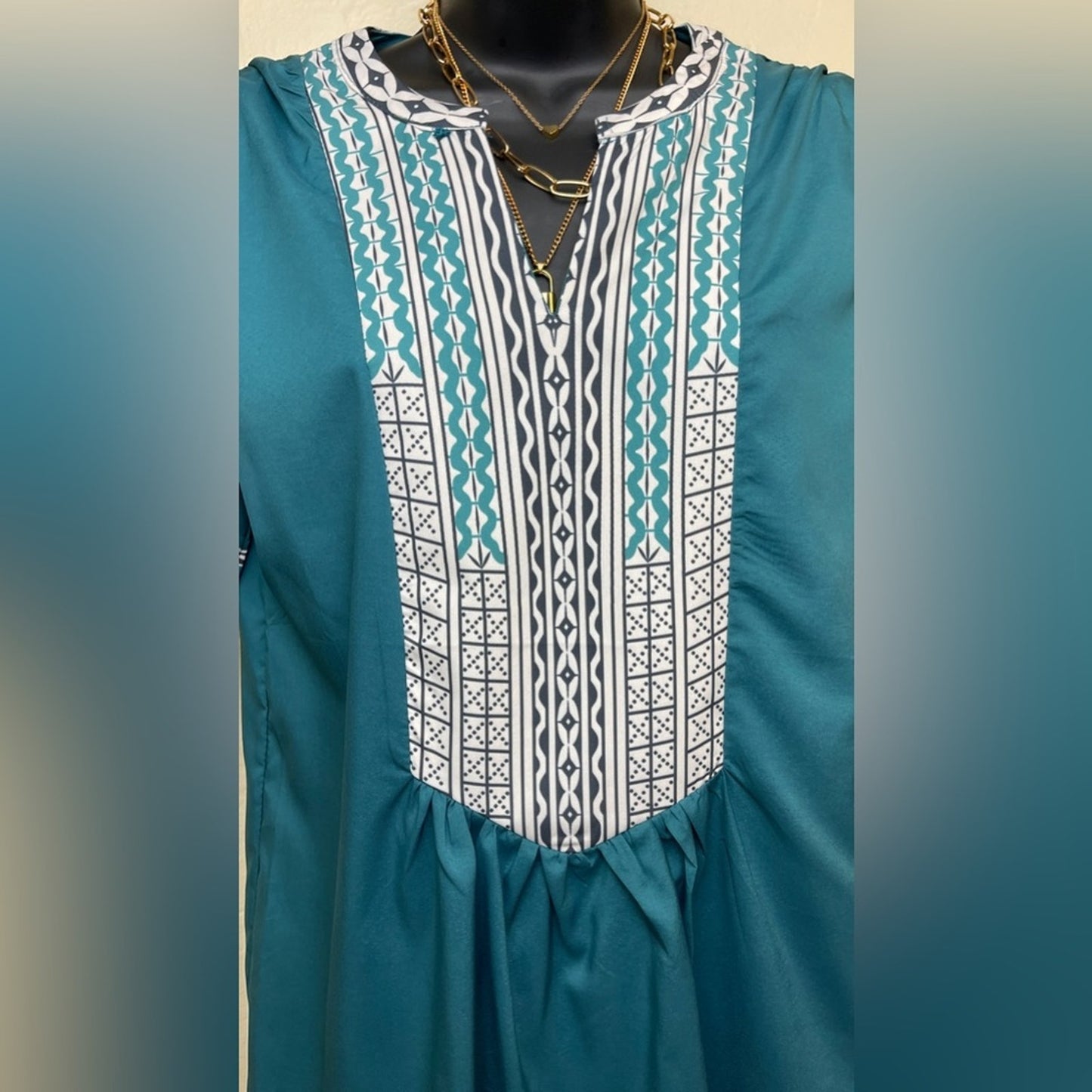 Women's Boho Embroidered V Neck Blouse